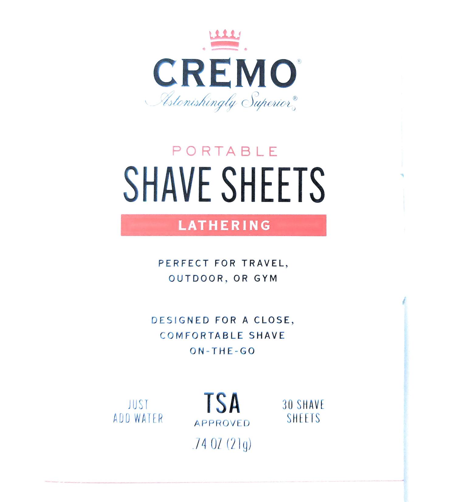 Cremo Shave Sheets