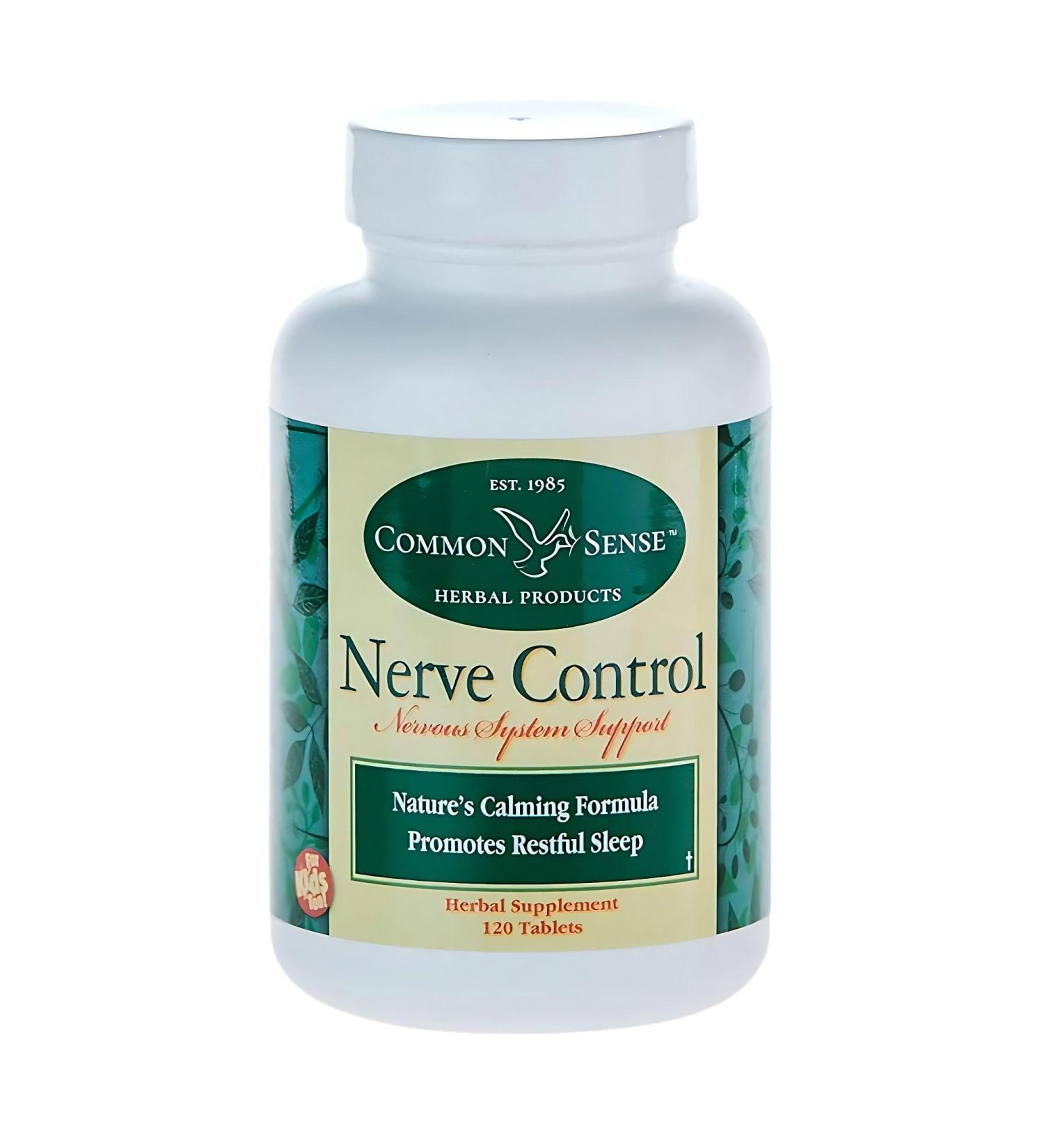 Common Sense Herbal Products Nerve Control: Central Nervous System Support (120 Tablets) 1 Count (Pack of 1) - Buy Online on GoSupps.com