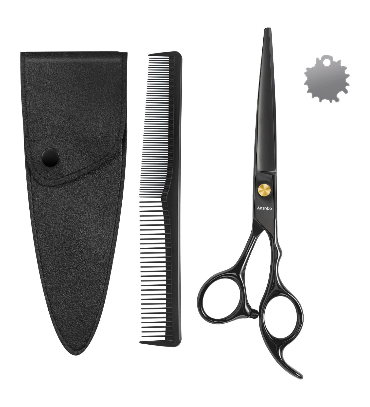 Ansnbo Professional 6 Inch Hair Cutting Scissors - Premium Stainless Steel Shears for Barber, Salon, and Home Use - Buy Online on GoSupps.com