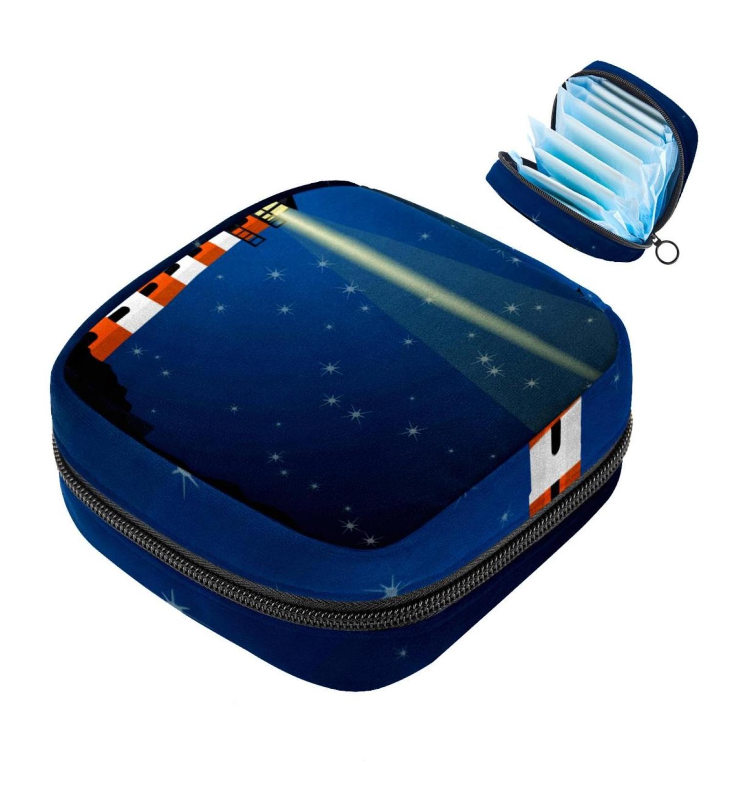 Shop Aesthetic Nautical Storage Bags for Women - Portable Menstrual Patch Pocket & Bandage Holder - Perfect for School & Office - Buy Online on GoSupps.com