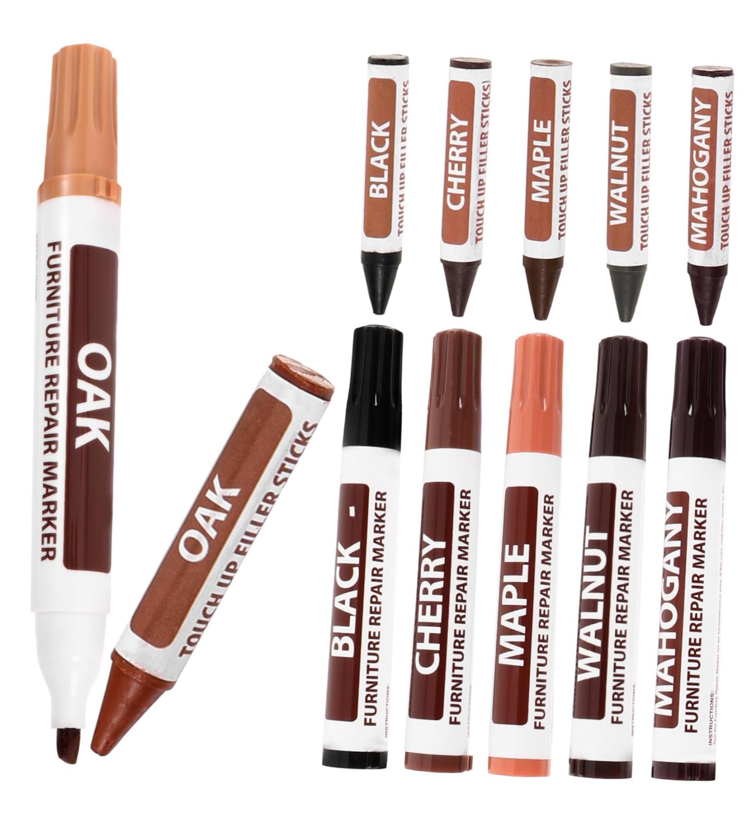 Amosfun Wood Scratch Repair Markers - Ultimate Floor & Furniture Touch-Up Kit for Damage Repair - Buy Online on GoSupps.com