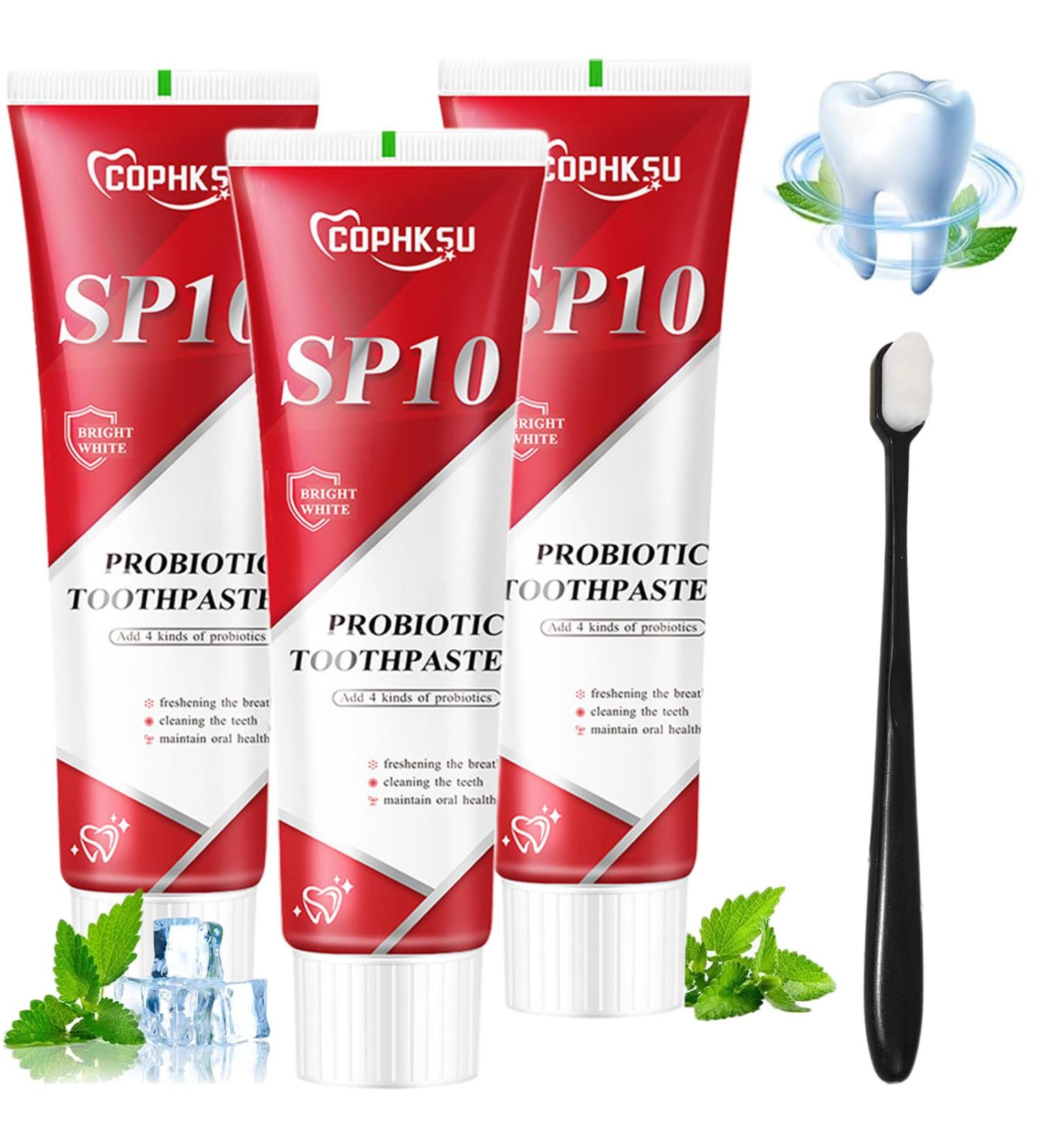 Cophksu Sp10 Probiotic Toothpaste Cophksu Sp10 Probiotic Whitening Toothpaste Sp10 Probiotic Toothpaste SP-10 Toothpaste Sp-10 Ultra Whitening Toothpaste (3 pcs) - Buy Online on GoSupps.com