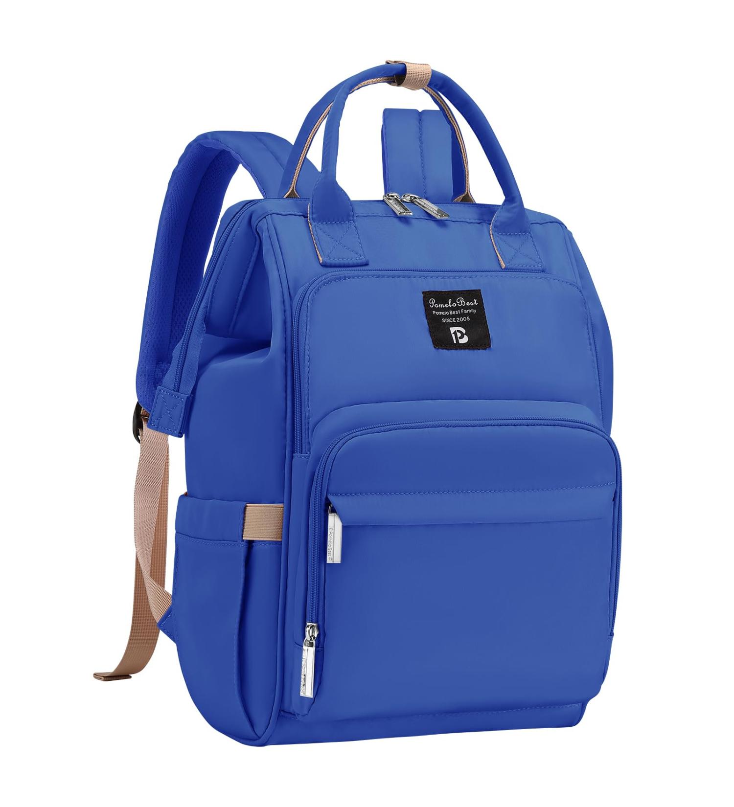 Pomelo Baby Diaper Backpack - Waterproof Macaron Diaper Bag with Large Capacity - Gemstone Blue Travel Bag - Buy Online on GoSupps.com