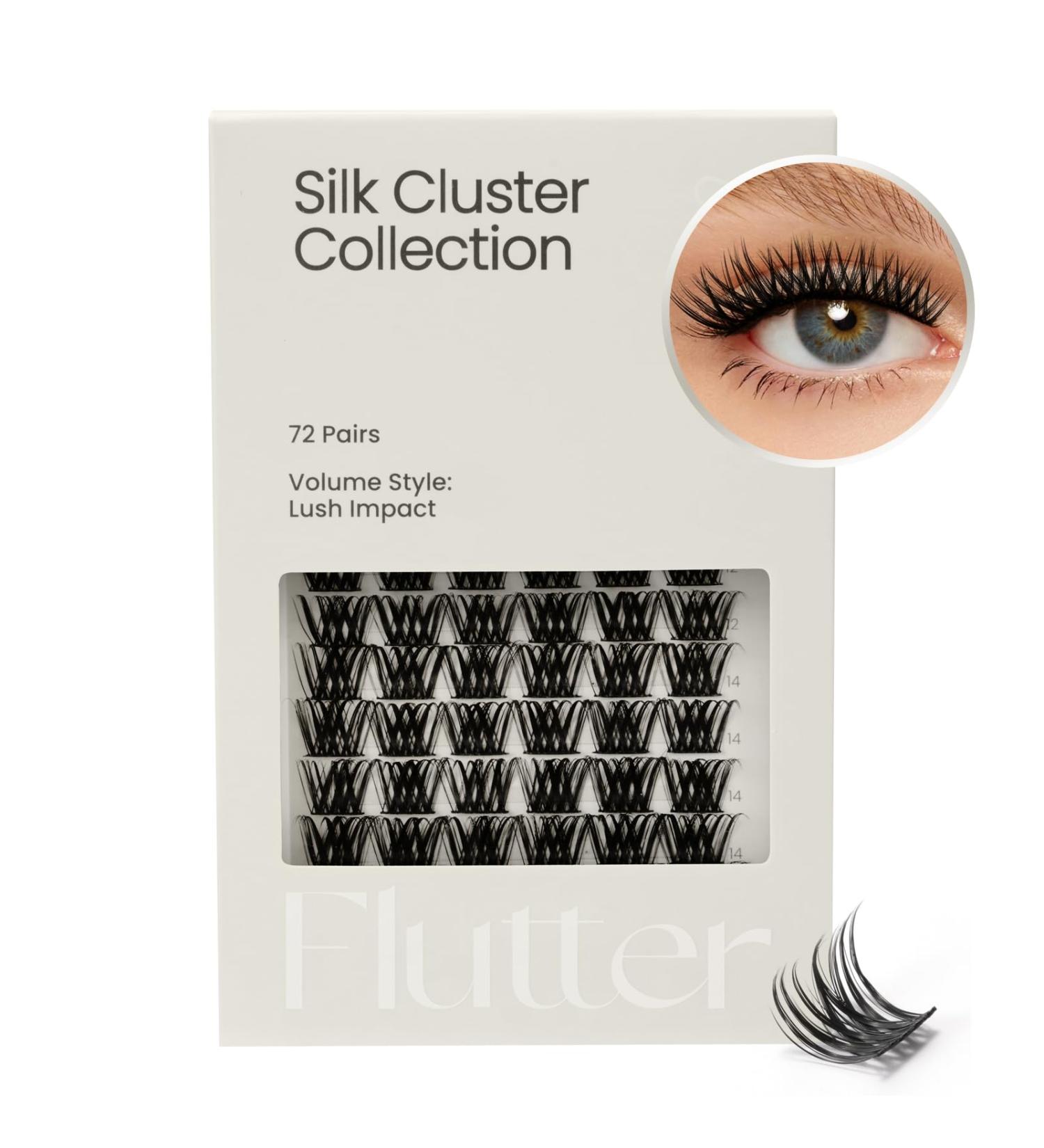 Cashmeren Silk Cluster Lashes - DIY Individual Eyelash Extensions for Bold Impact | Perfect for Photoshoots & Parties | 72 Lush Lash Clusters (D-10-16 MIX - Buy Online on GoSupps.com