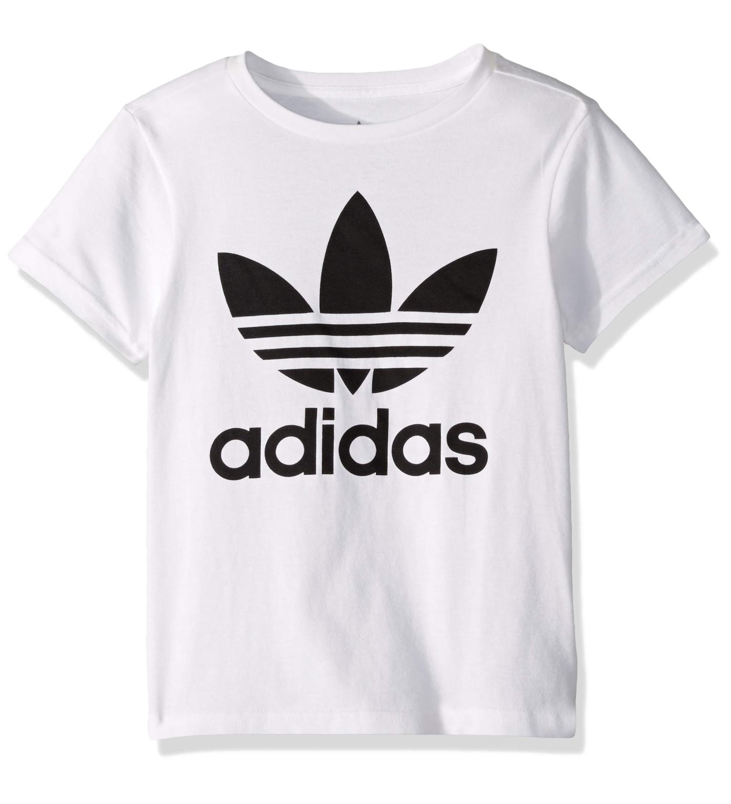 adidas Originals Unisex Kids Trefoil Tee - Small White/Black - Buy Online on GoSupps.com