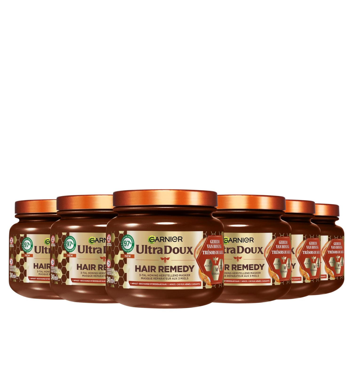 Garnier Garnier Ultra Doux - Repairing Mask - Honey Treasures - Damaged or Brittle Hair - 6 x 340 ml