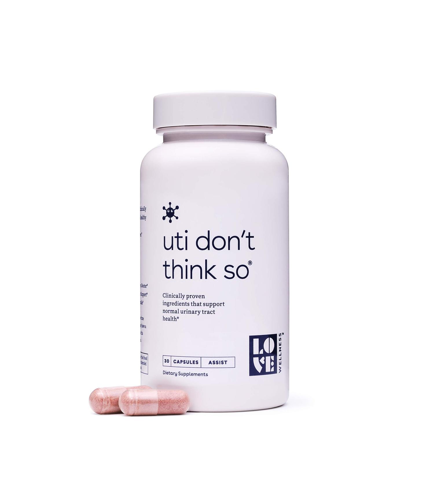 Love Wellness UTI Don't Think So - 30 Capsules, 36mg Potent PACs - Urinary Tract Health Support - Cranberry Extract Supplement - Vegan, Dairy-Free, Gluten-Free - Buy Online on GoSupps.com