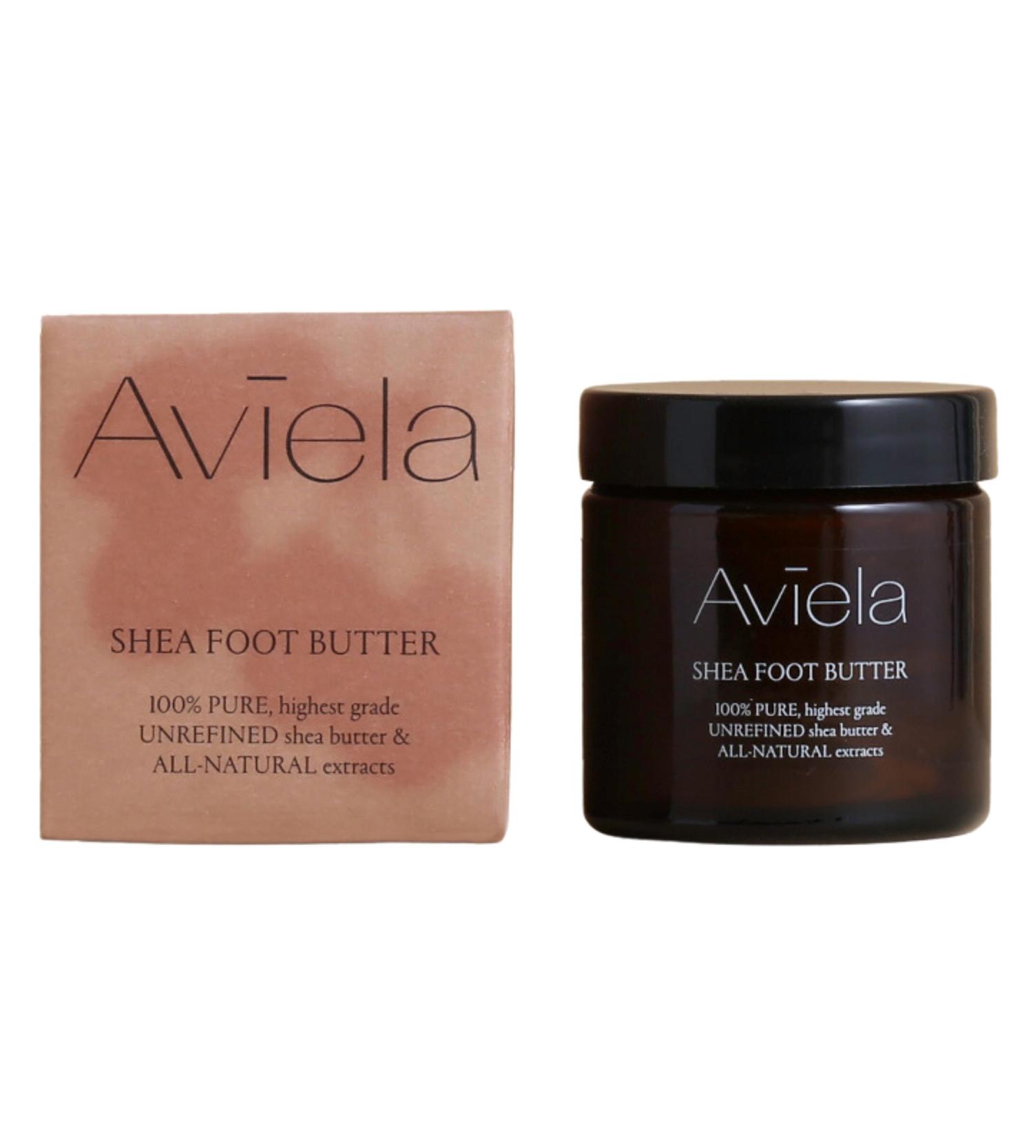 Aviela Shea Butter Foot Cream For Very Dry Feet & Cracked Heels | Intensely Moisturising | Vegan & Cruelty Free 100% Natural | 60ml Foot Moisturiser Cream - Buy Online on GoSupps.com