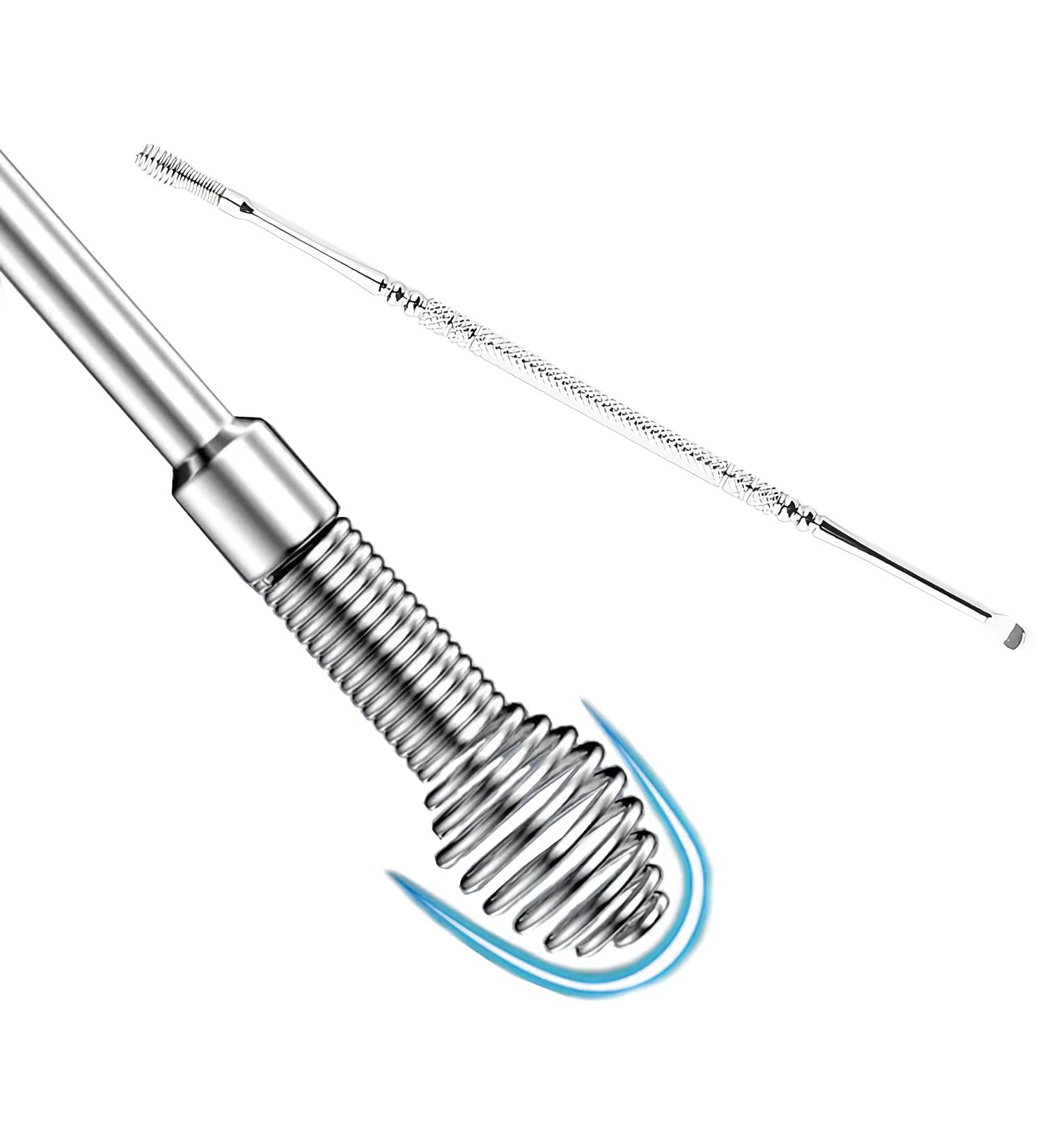 Stainless Steel 360 Spiral Ear Wax Removal Kit - Gentle & Comfortable Ear Care Tools - Buy Online on GoSupps.com