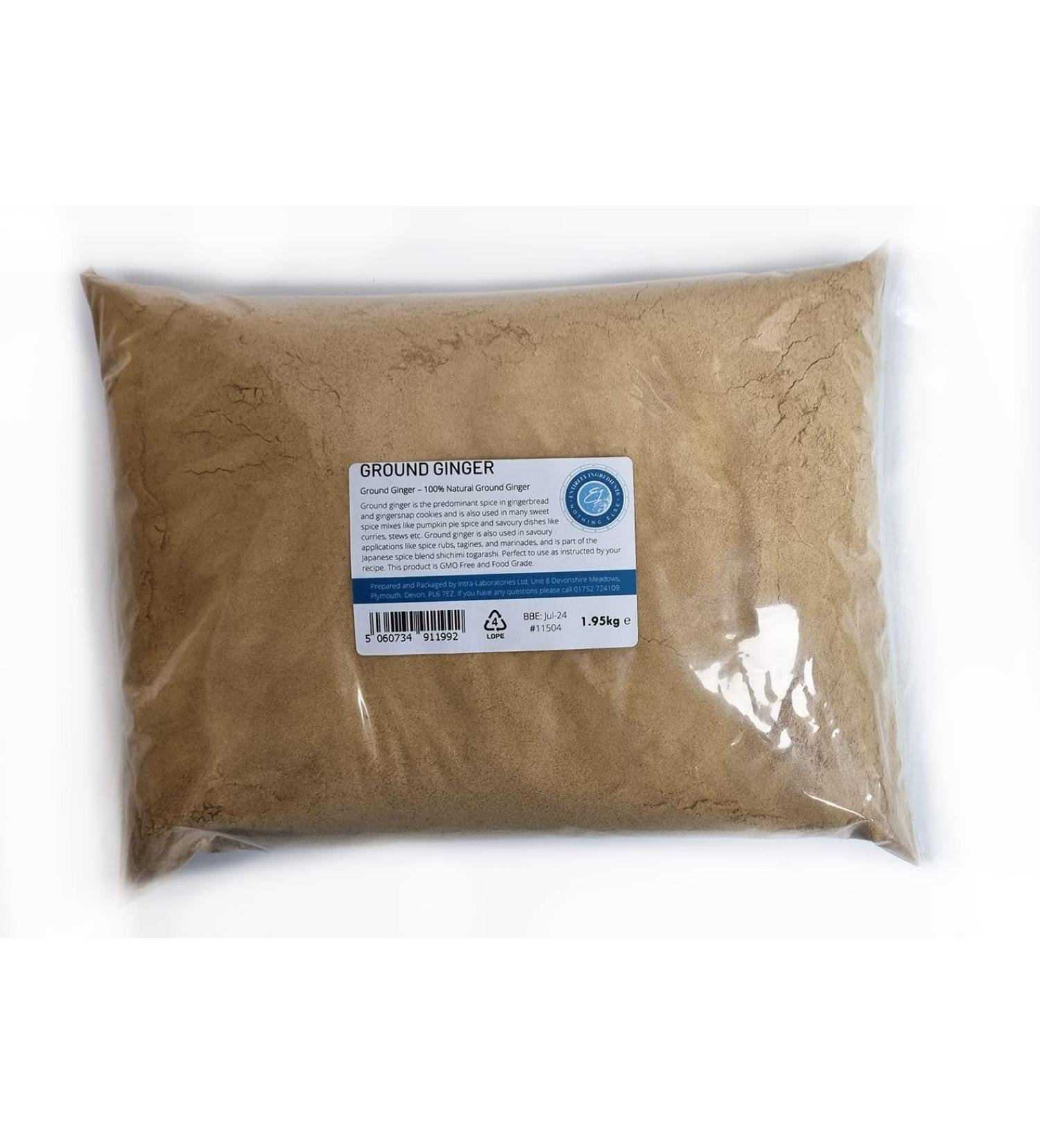 Entirely Ingredients Ground Ginger 1.95kg - Selected for Premium Quality - Premium Food Grade - Buy Online on GoSupps.com