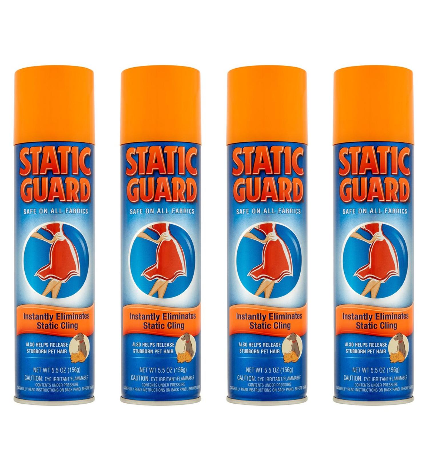 Static Guard Spray 5.5 oz - Pack of 4 | Eliminate Static Cling | 22 oz Total - Buy Online on GoSupps.com
