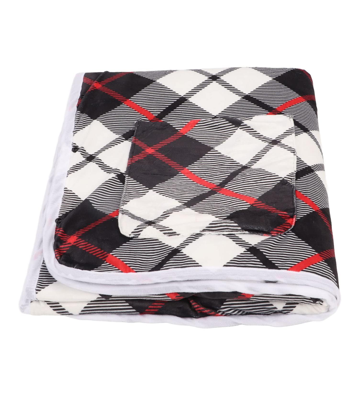 Buy Electric Heating Scarf with 3-Stage Temperature Control | USB Heated Checkered Pattern Ceiling | Soft & Comfortable for Car & Camping - Buy Online on GoSupps.com