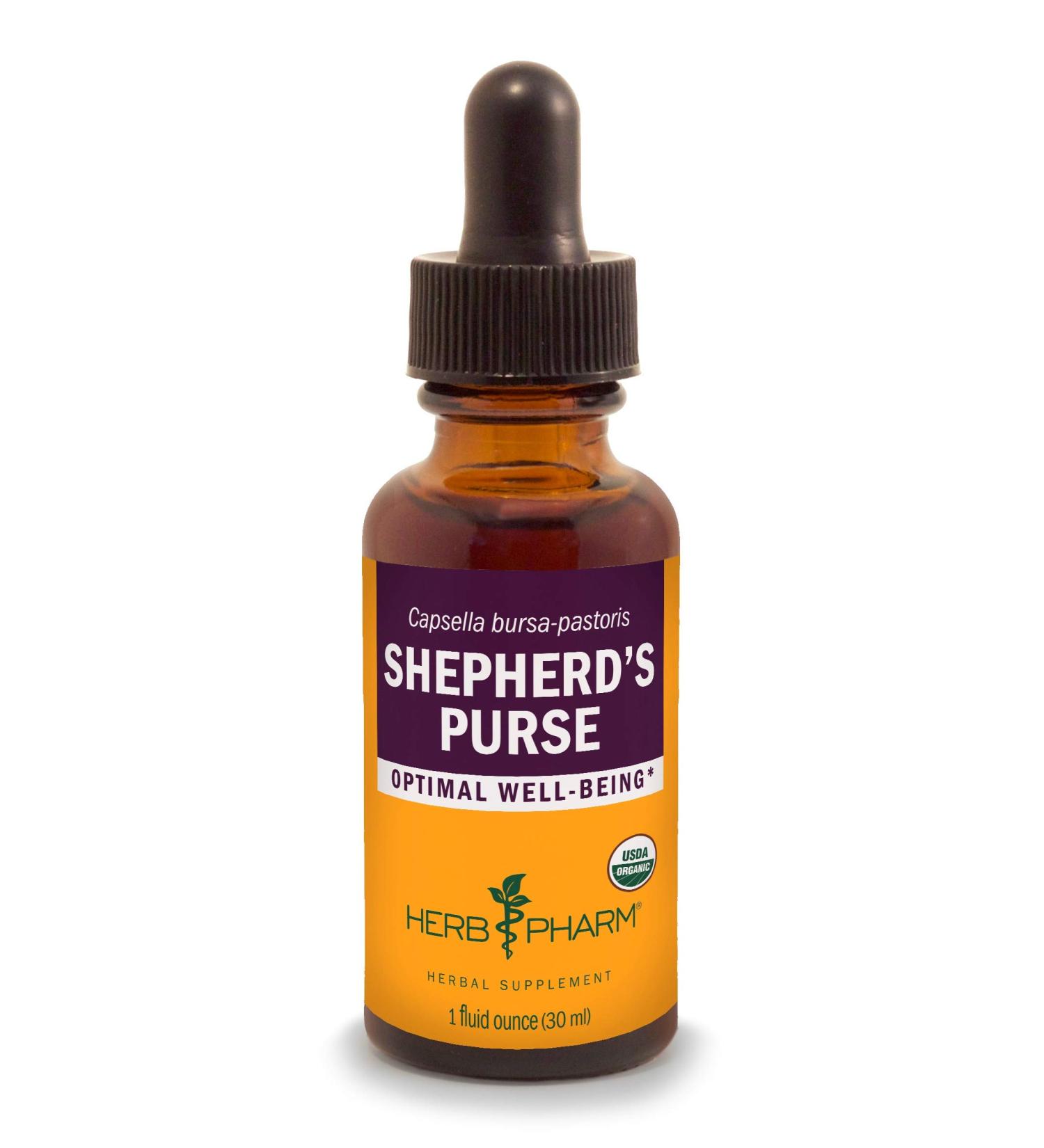 Herb Pharm Organic Shepherd's Purse Extract 1 Oz - Pure & Certified Liquid Supplement - Buy Online on GoSupps.com