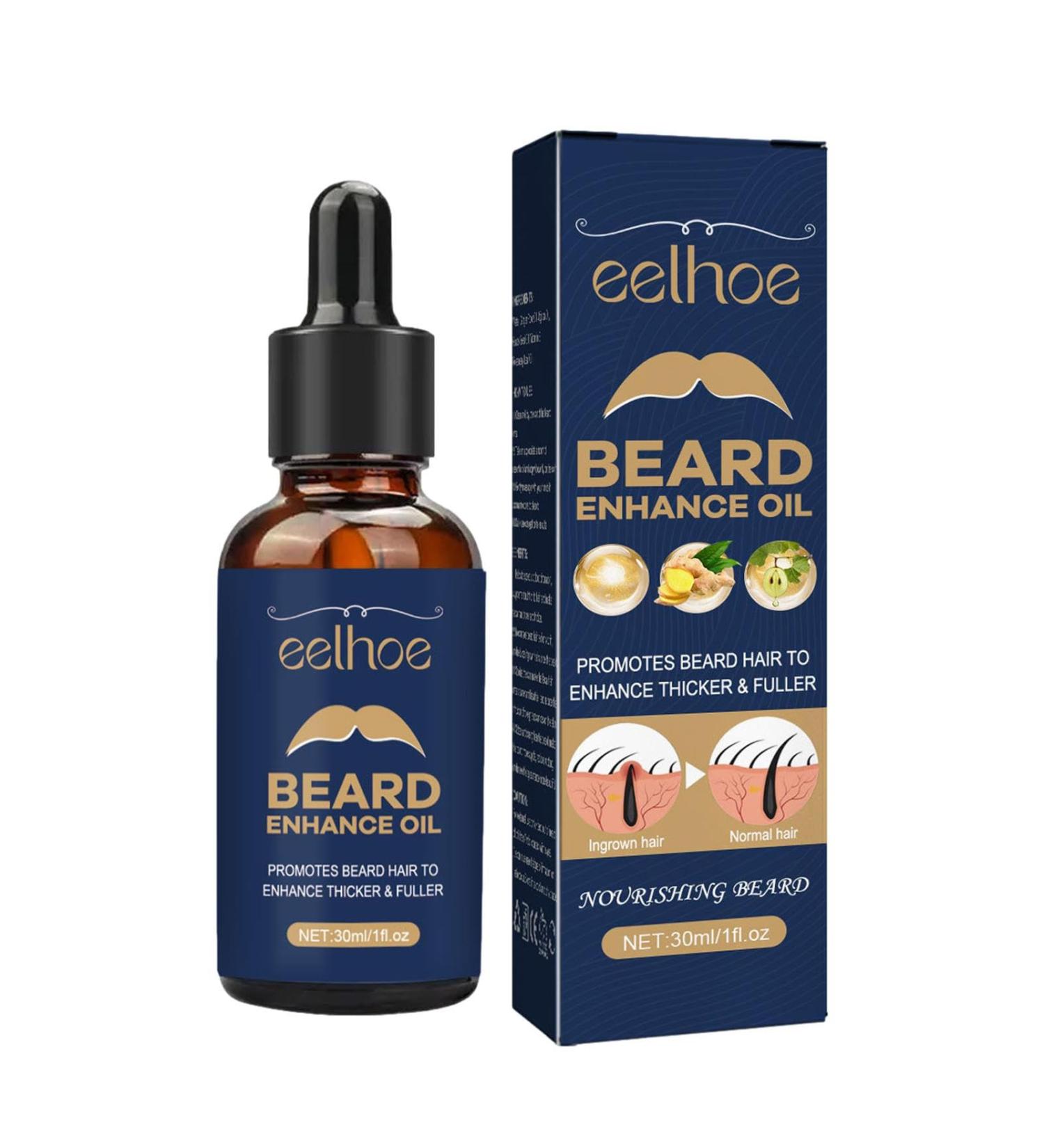 Bexdug Beard Growth Oil | Natural Moisturizing 30ml Rosemary & Ginger Care | Strengthens & Nourishes Facial Hair - Buy Online on GoSupps.com