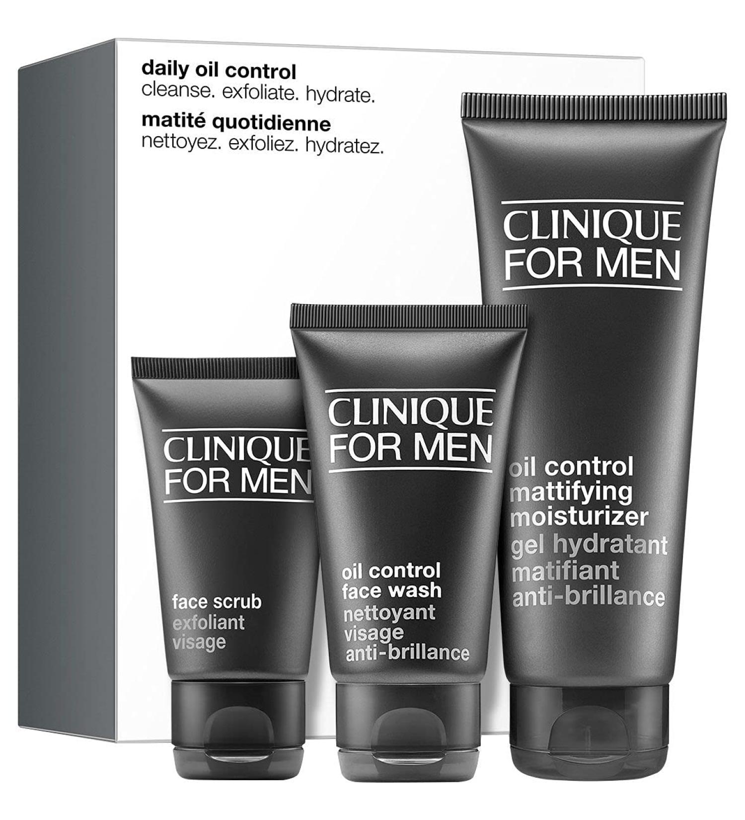 Clinique Daily Oil Control for Men Gift Set including Full Size Oil Control Mattifying Moisturizer 3.4 oz/100 ml