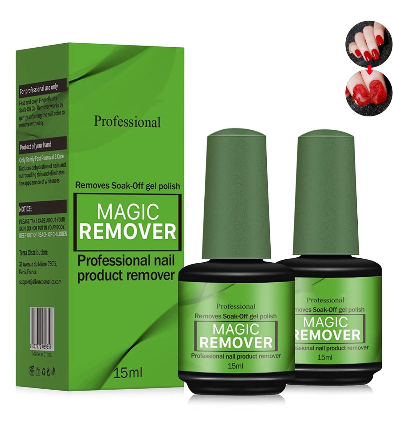 2 Pack Soak Off Gel Nail Polish Remover Set - Quick & Easy Removal in 3-5min (Green) - Buy Online on GoSupps.com