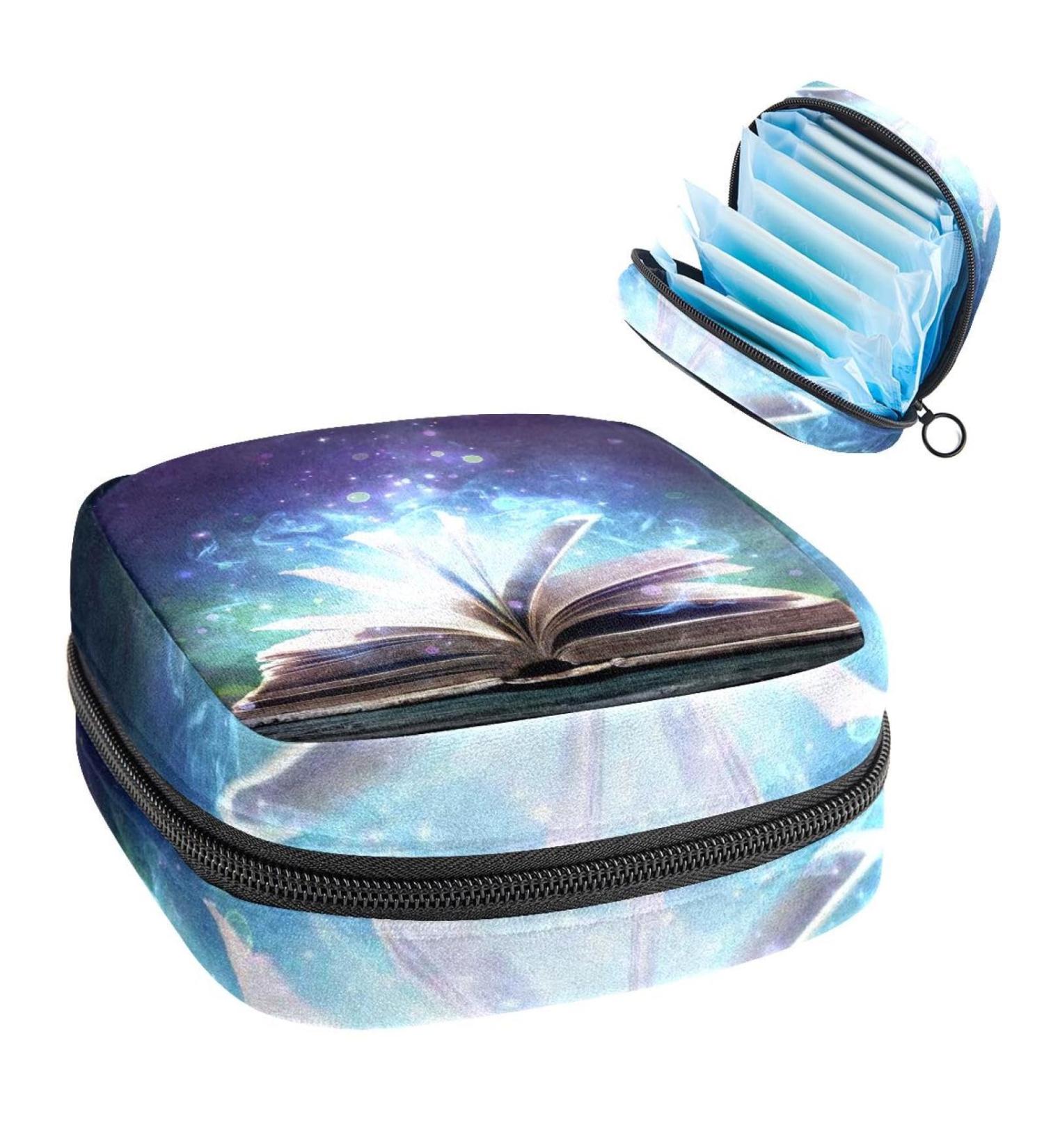 GIAPB Period Bag Sanitary Napkin Storage Bag Period Pouch Travel Makeup Bag Vintage Abstract Book Color5073 - Buy Online on GoSupps.com