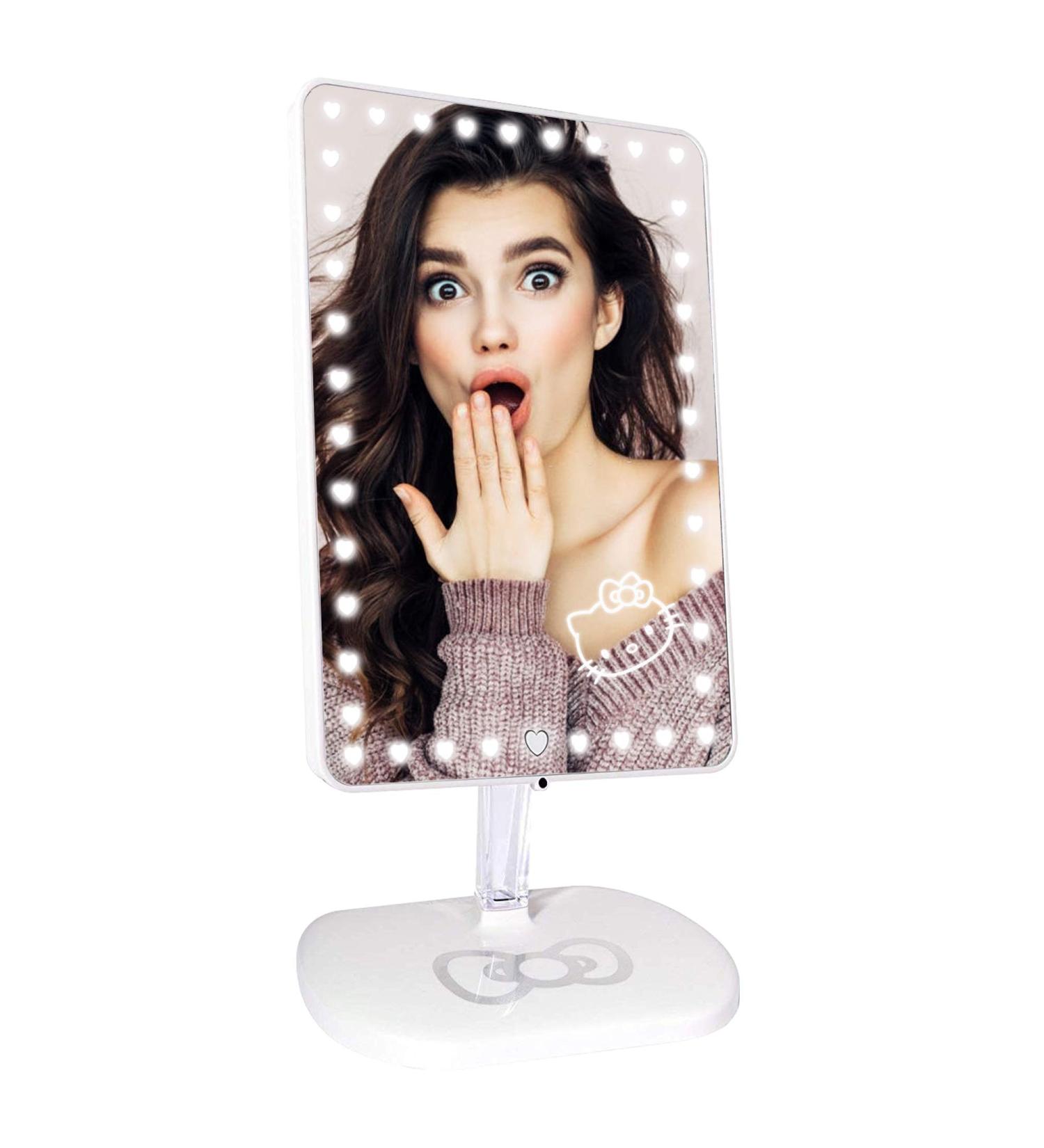 Hello Kitty Touch Pro Makeup Mirror with Bluetooth Speaker - 360 Rotation & LED Lights - Buy Online on GoSupps.com