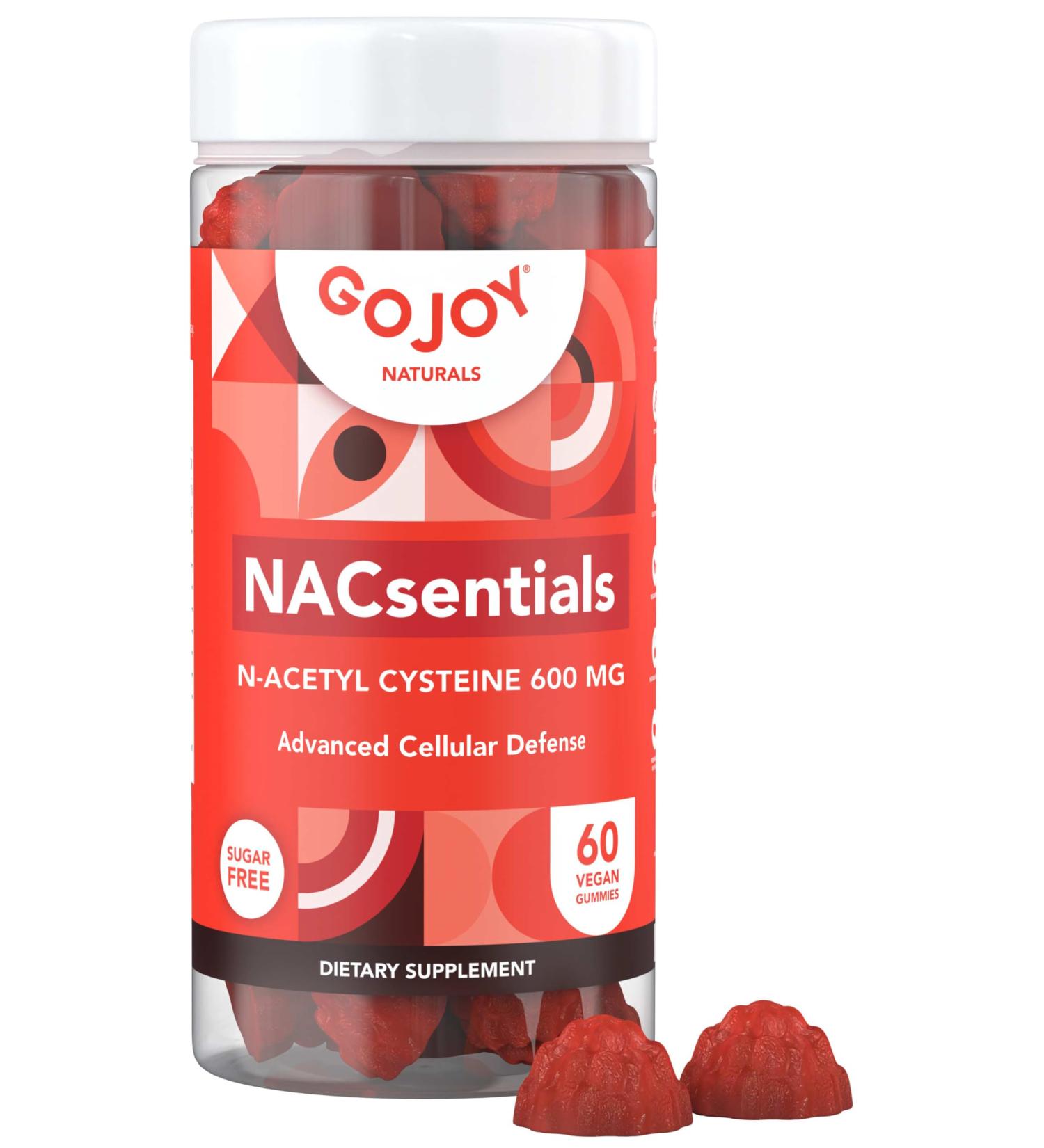 7-in-1 Vegan NAC 600mg Gummies - Sugar Free Antioxidant & Immune Support Supplement with Vitamin C ALA Resveratrol - Shop Internationally - Buy Online on GoSupps.com