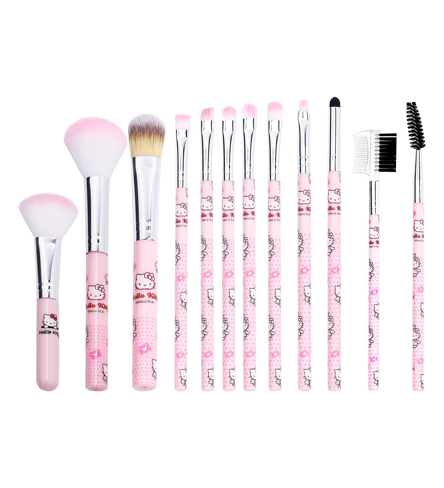 Kitty Cat Makeup Brushes Set - 12pcs Kitty Cat Gift Makeup Brush Set for Girl (MB-Kitty Cat) MB-Hello kitty - Buy Online on GoSupps.com