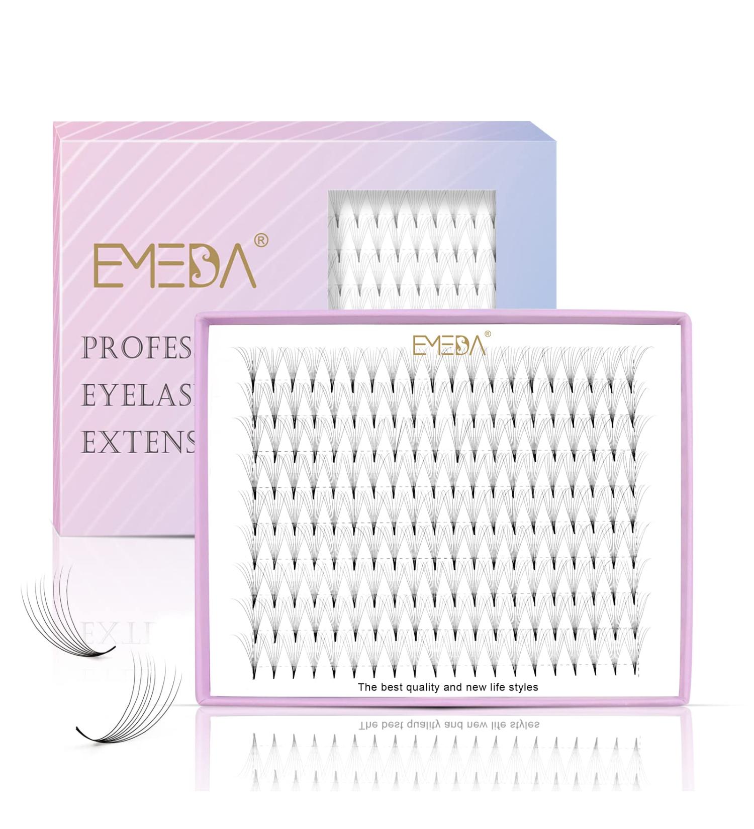 EMEDA 8D 0.07 C Mix 8-14mm Premade Fans Eyelash Extensions - Pointy Base Thin Base - Stable C Curl - Volume Lash Extensions - Buy Online on GoSupps.com