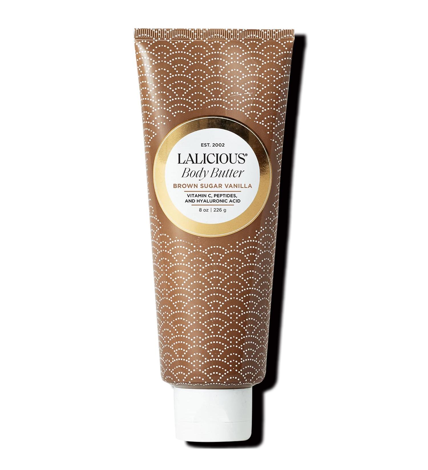 LALICIOUS Brown Sugar Vanilla Body Butter - Hydrating Body Moisturizer with Shea Butter Cucumber Extract & Apricot Oil No Parabens (8 Ounces) - Buy Online on GoSupps.com