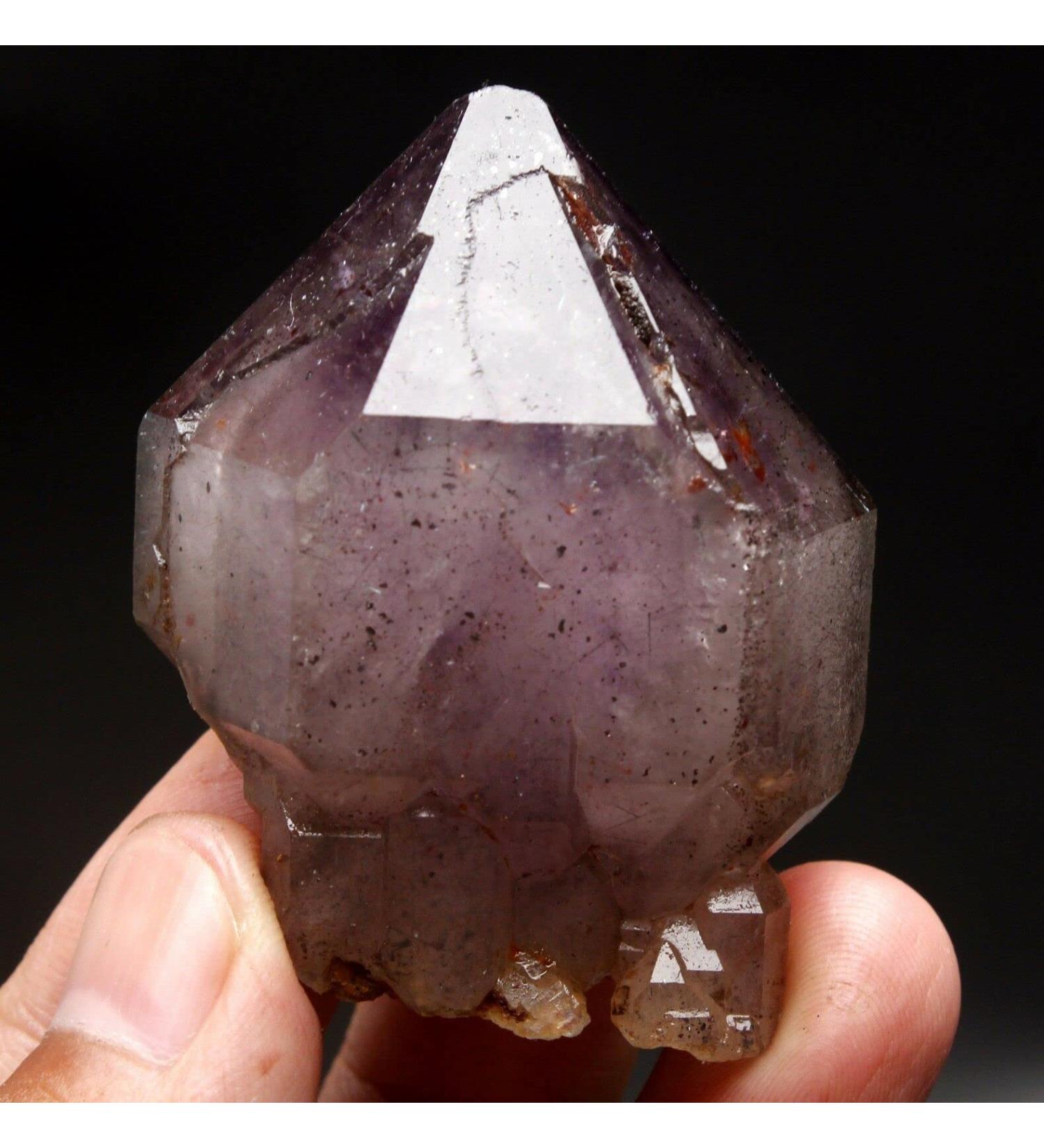 87.5g Natural Smoke Purple Elestial Amethyst Quartz Crystal Specimen+Rutilated JZIGTDEM - Buy Online on GoSupps.com