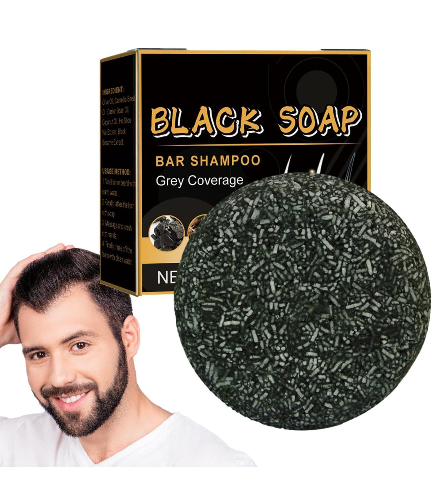  Arrovarp 2 x 50g Hair Darkening Shampoo Bar Inverted Soap for Gray Hair Darkening Solid Shampoo for Black Hair Compressed Hair Darkening Soap Bar Anti-Gray Bar - Buy Online on GoSupps.com