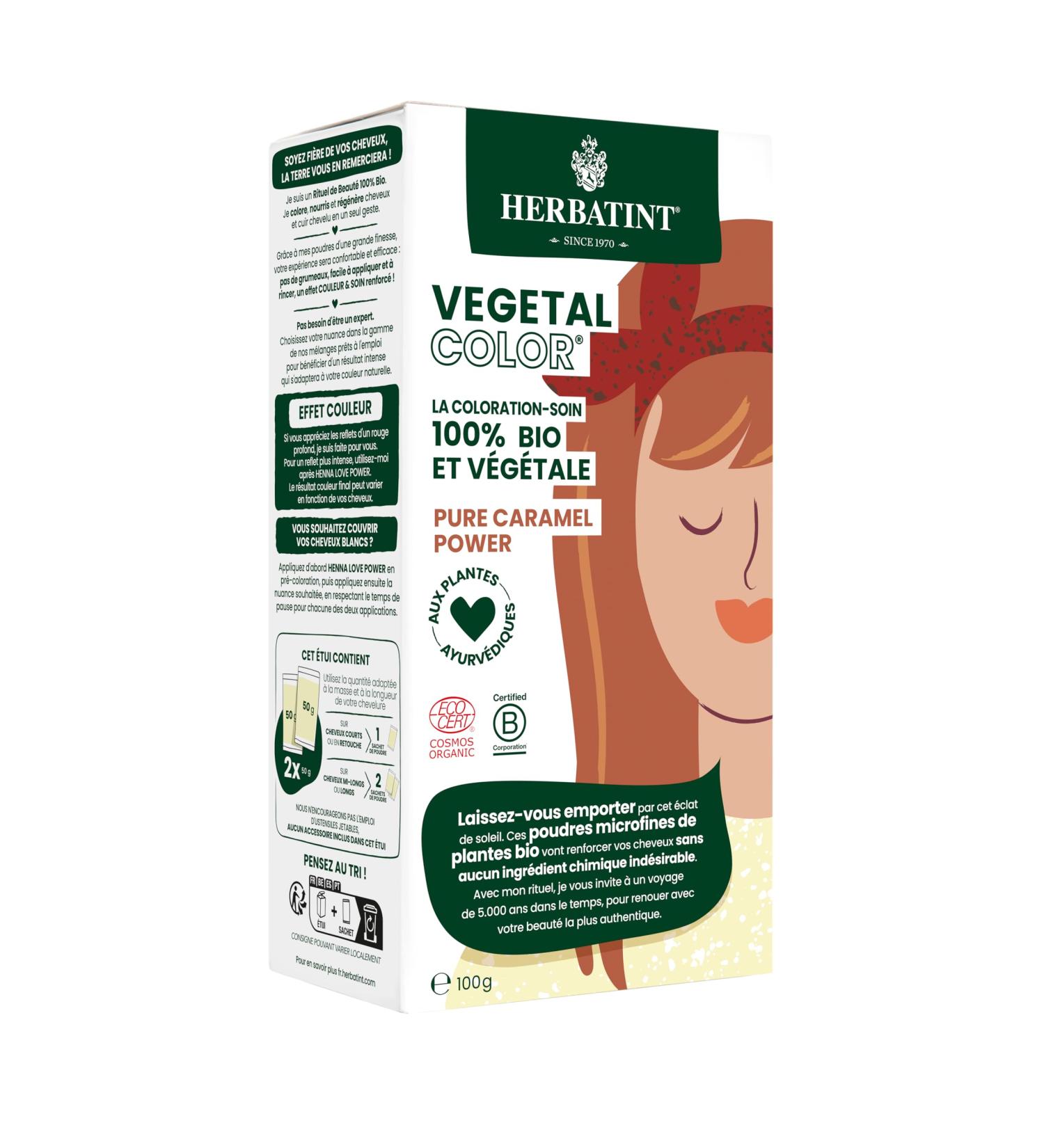 Herbatint Organic Pure Caramel Power Vegetal Colour 100g - Buy Online on GoSupps.com
