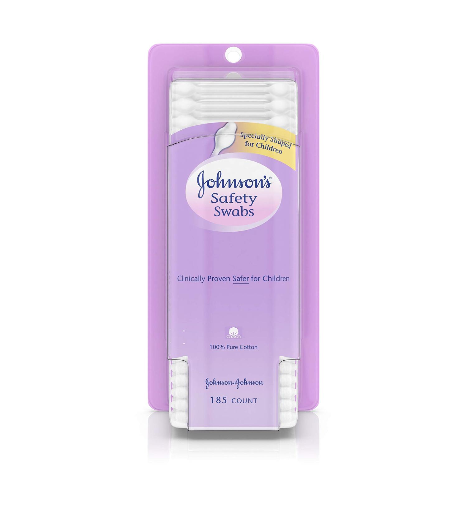 Johnson's Safety Swabs 185 Count - Gentle and Effective Ear Cleaning - Pack of 1 - Buy Online on GoSupps.com