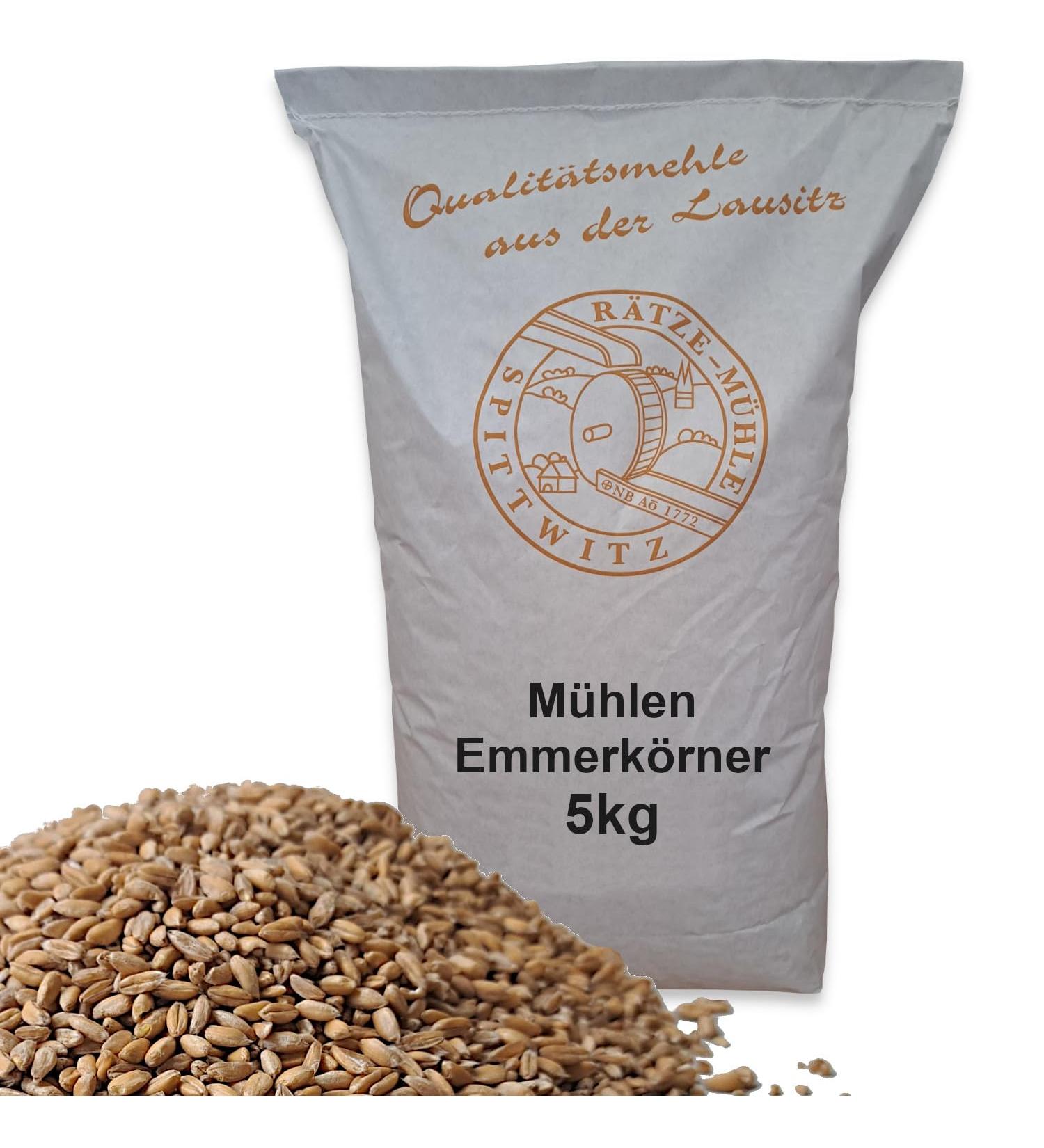 Buy Mills Emmer Grains 5kg - Whole Grain Cleaned & Fresh from R tze Mill | Premium Quality Emmer Kernels for International Shipping - Buy Online on GoSupps.com
