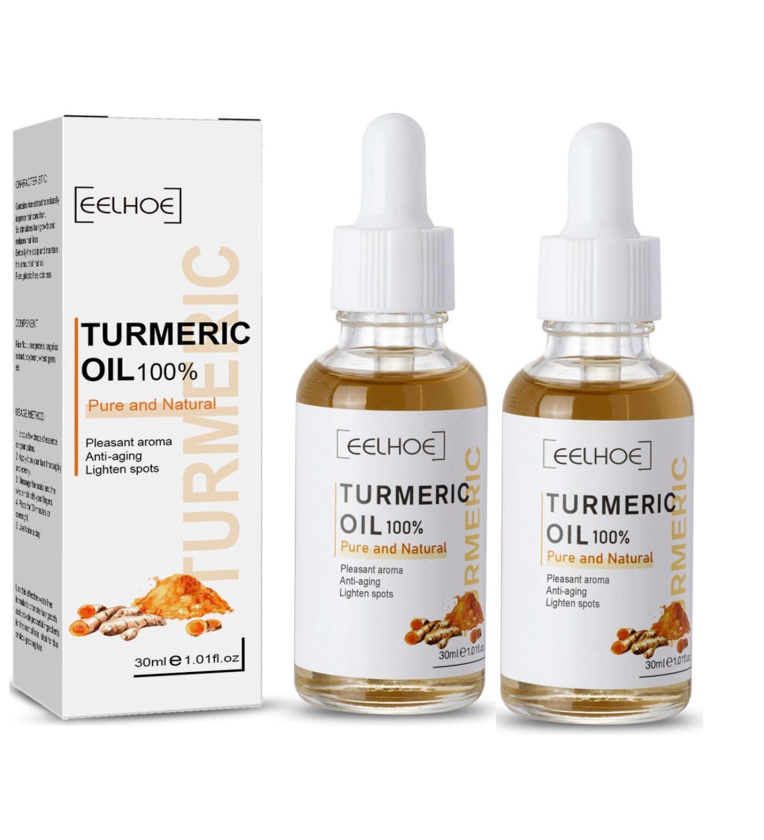 2PCS Turmeric Dark Spot Corrector Serum Oil - Natural Repair & Moisturizing Face & Body Treatment (30ml - Buy Online on GoSupps.com