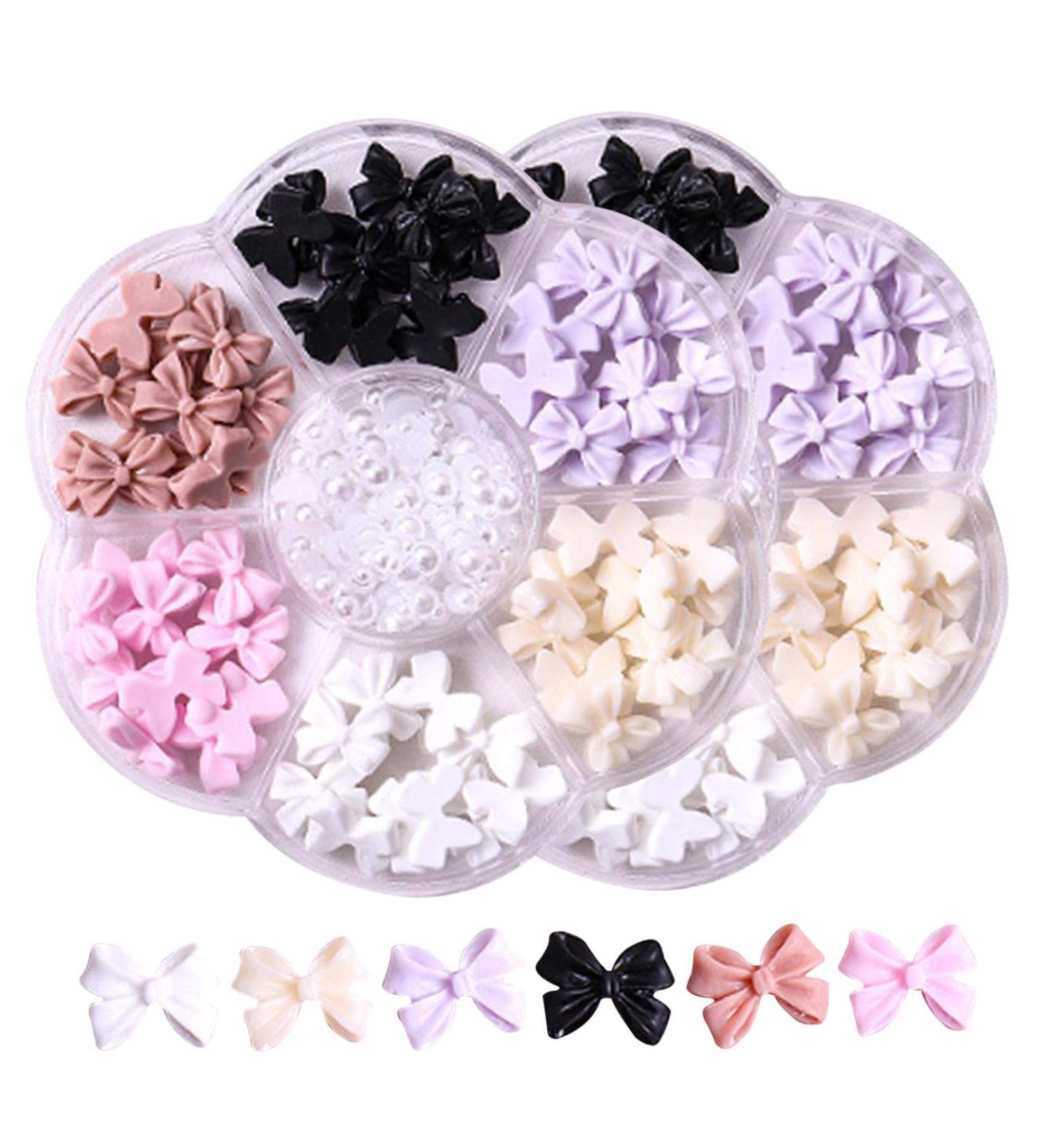 Bow Nail Charms Bow Charms for Nails Bow Nail Stickers 2Pack Colorful Bow Charms for Nail 3D Bow-Knot Nail Art Charms Colorful Nail Decorations Set for DIY Jewel Stones Nail Art Rhinestones 2 Style 2 - Buy Online on GoSupps.com