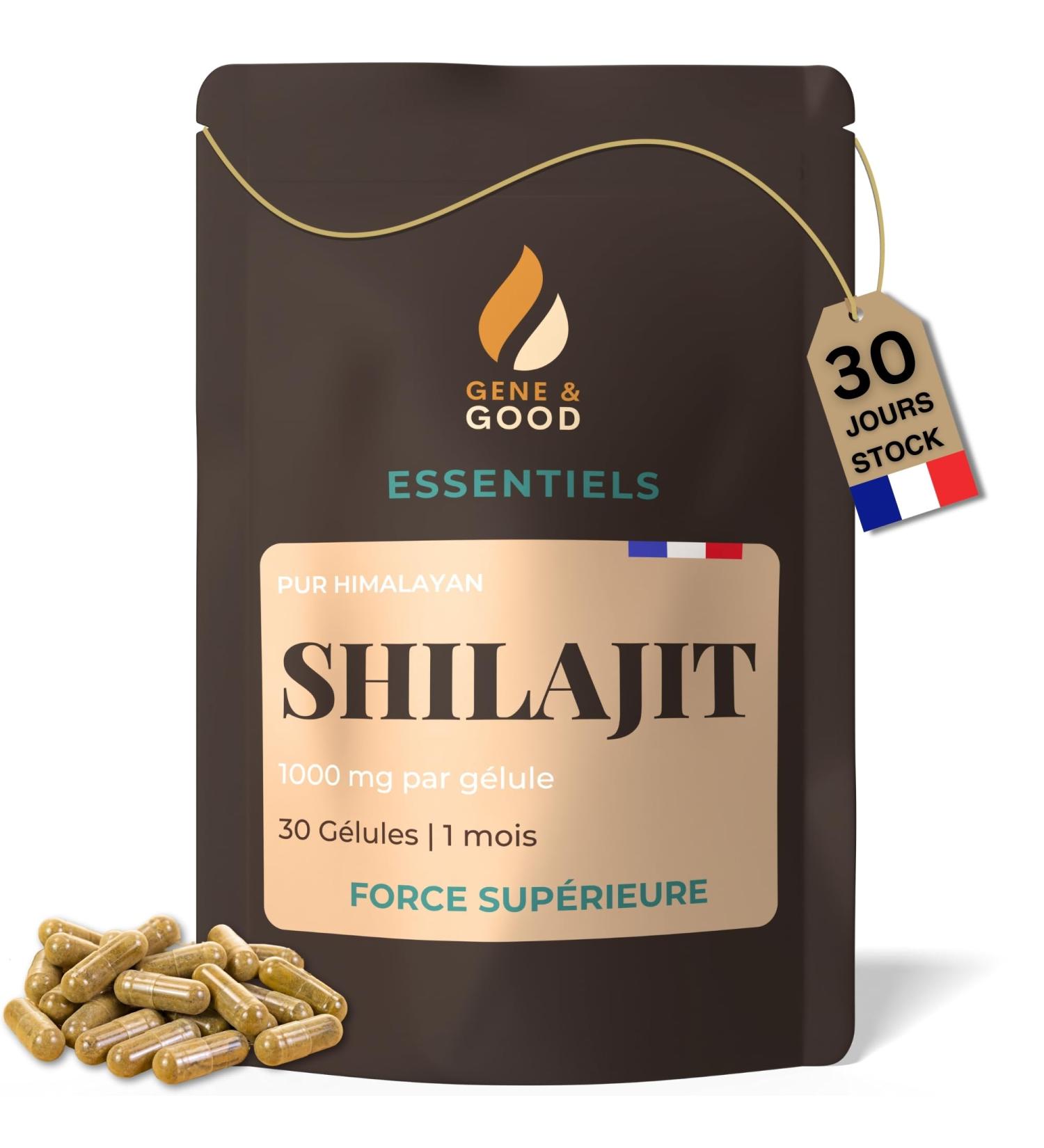 Gene & Good Shilajit Gelule 30 G lules | Shilajit Pure Himalaya Bio 1000mg Pur Himalayen de Haute Qualit | Soutient les Fonctions Cognitives 30 unit (Lot de 1) - Buy Online on GoSupps.com