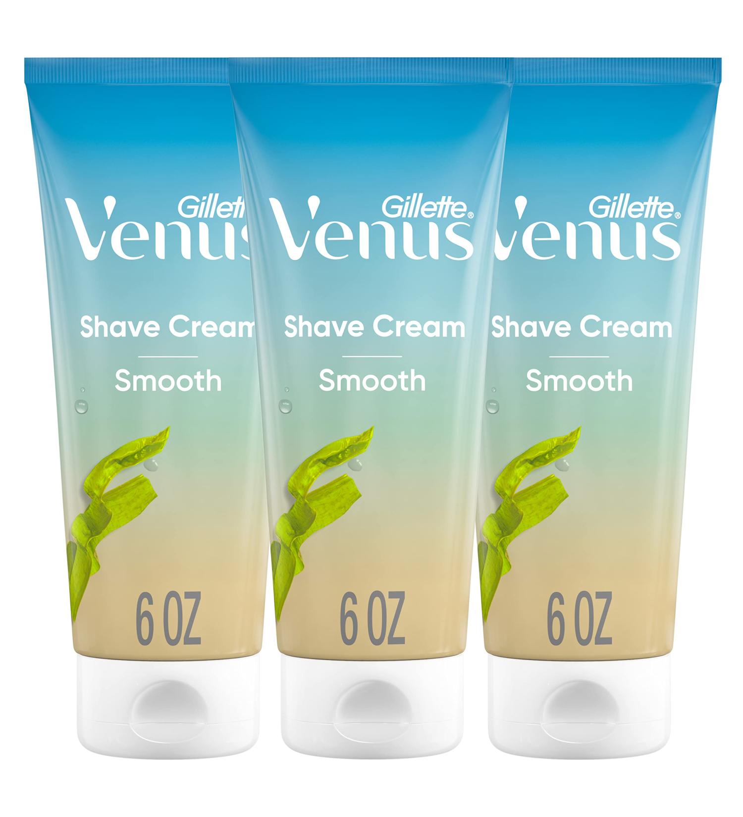 Gillette Venus Smooth + Olay Shaving Cream for Women 3 Count 6 oz - Buy Online on GoSupps.com