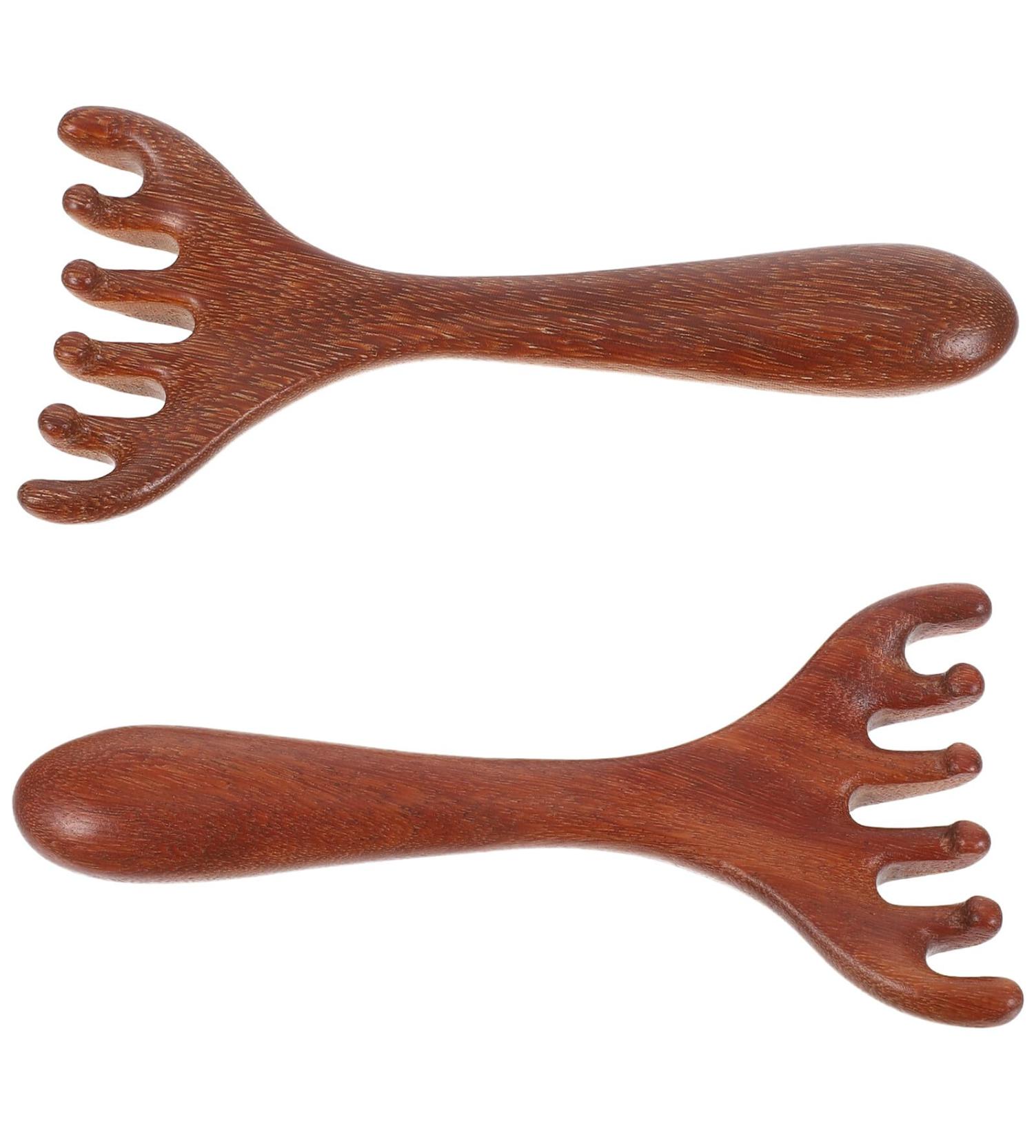 Cabilock Peigne Gua Sha en Bois 2 Pi ces R teau Massage Cuir Chevelu Outil Massage Visage Portable Stimulation Points Acupuncture Relaxation Yeux Bien- tre D tente Usage Quotidien - Buy Online on GoSupps.com