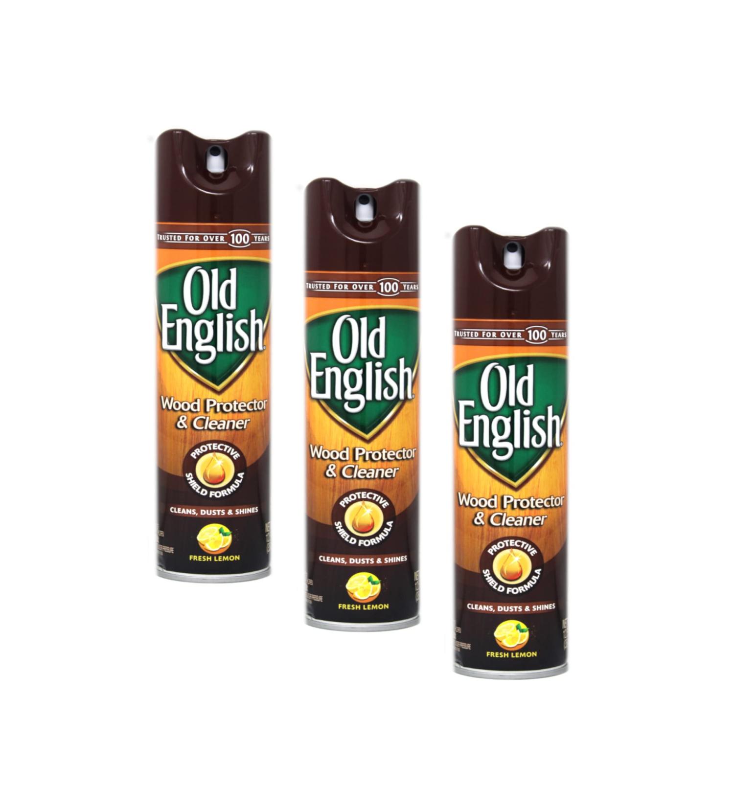 Old English Aerosol Wood Protector & Cleaner Fresh Lemon 12.50 oz - Pack of 3 - Buy Online on GoSupps.com