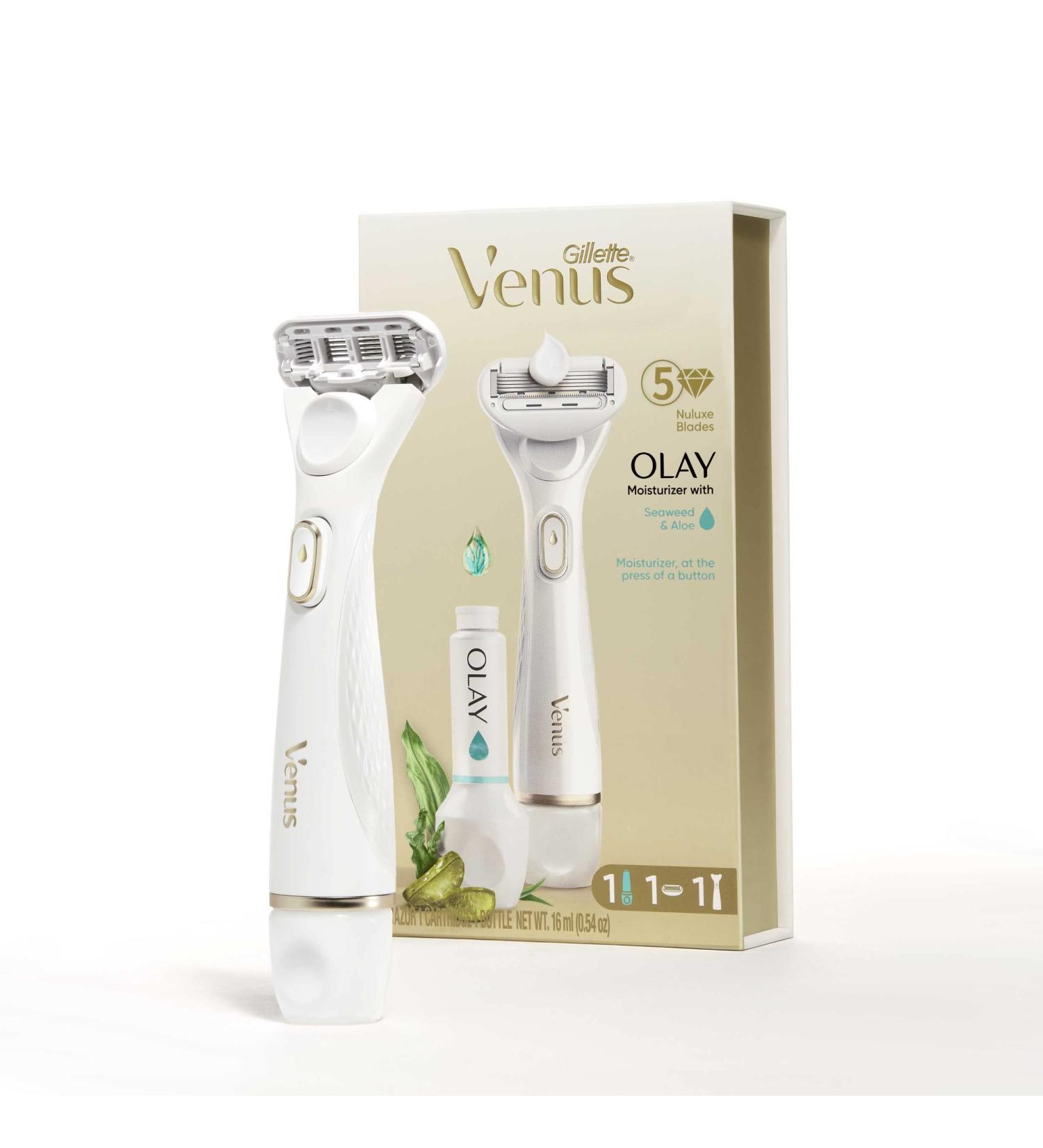 Gillette Venus Radiant Skin Moisturizing Razor with Olay Serum - for Dry & Sensitive Skin - Buy Online on GoSupps.com