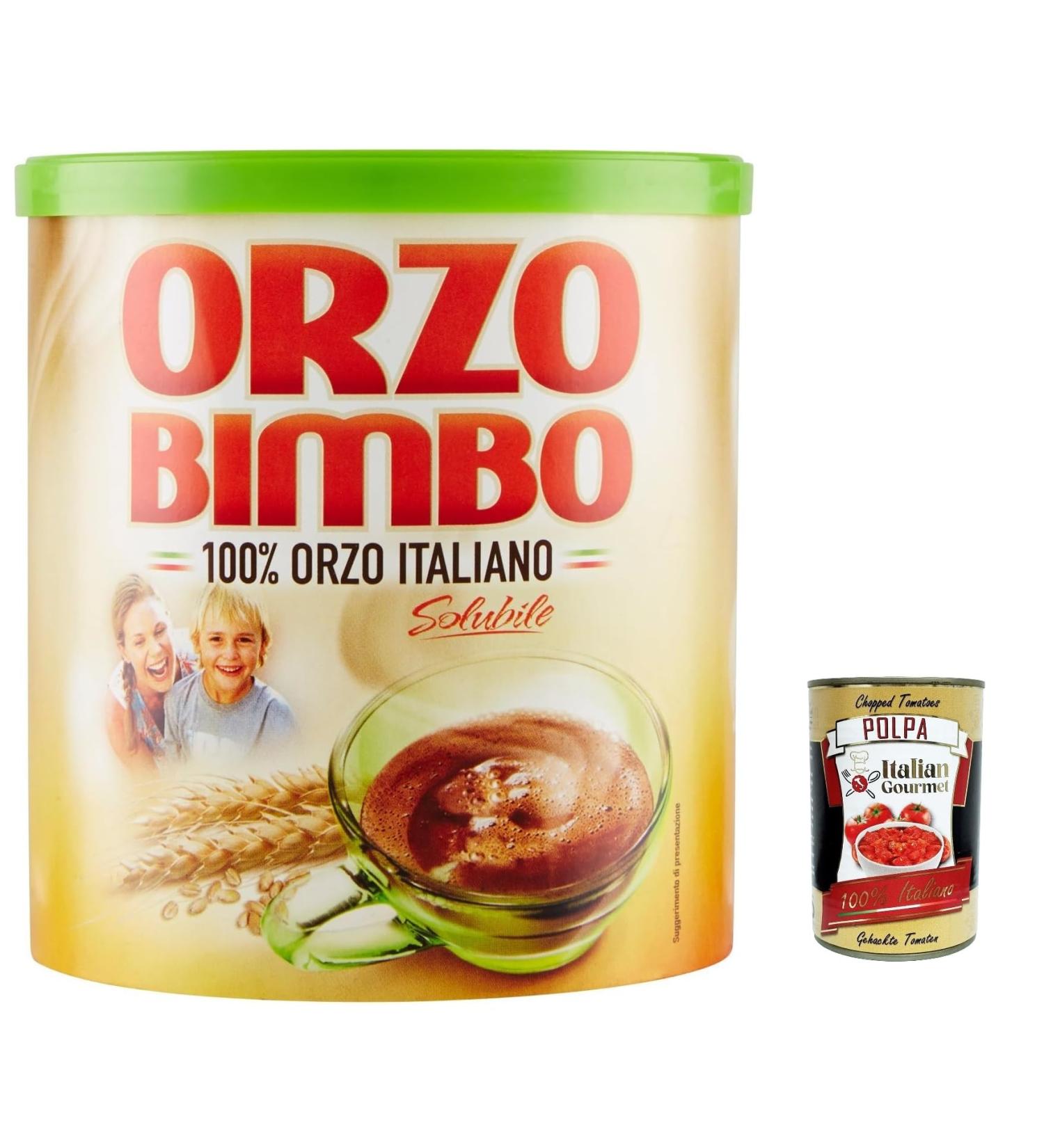 Italian Gourmet E.R. Orzo Bimbo 100% Italian Soluble Barley Bean Coffee 120g + Gourmet Italian Polpa 400g (Pack of 6) - Buy Online on GoSupps.com