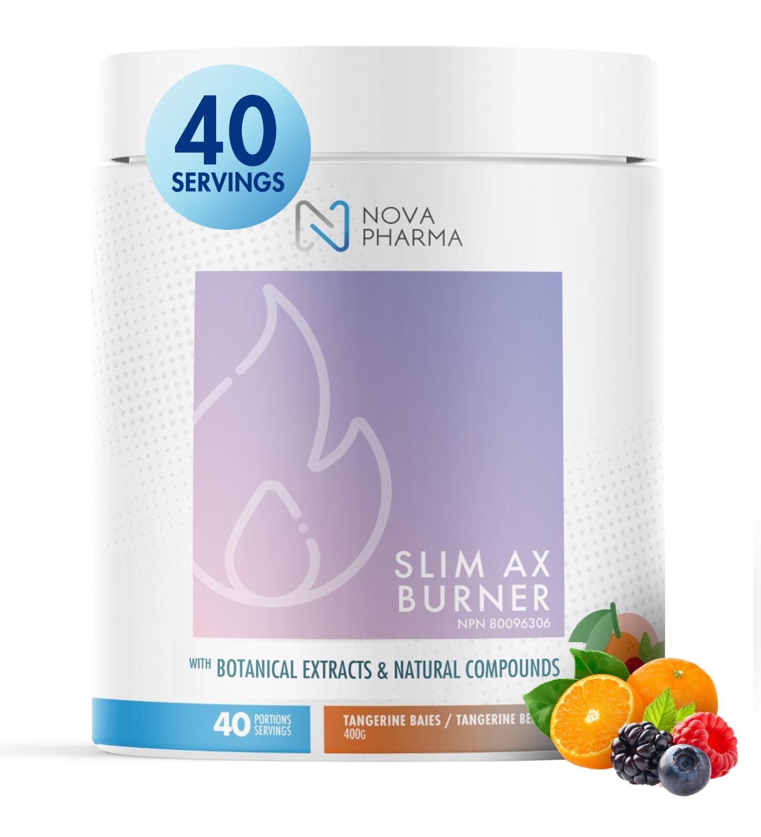 Nova Pharma Pre Workout Powder - Garcinia Cambogia - L Carnitine Supplement - Chromium Supplement - 40 Servings (Tangerine & berries) - Buy Online on GoSupps.com