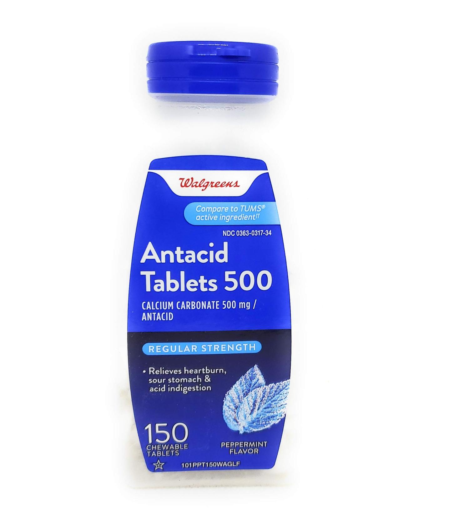 Walgreens Antacid Regular Strength 150 count Peppermint