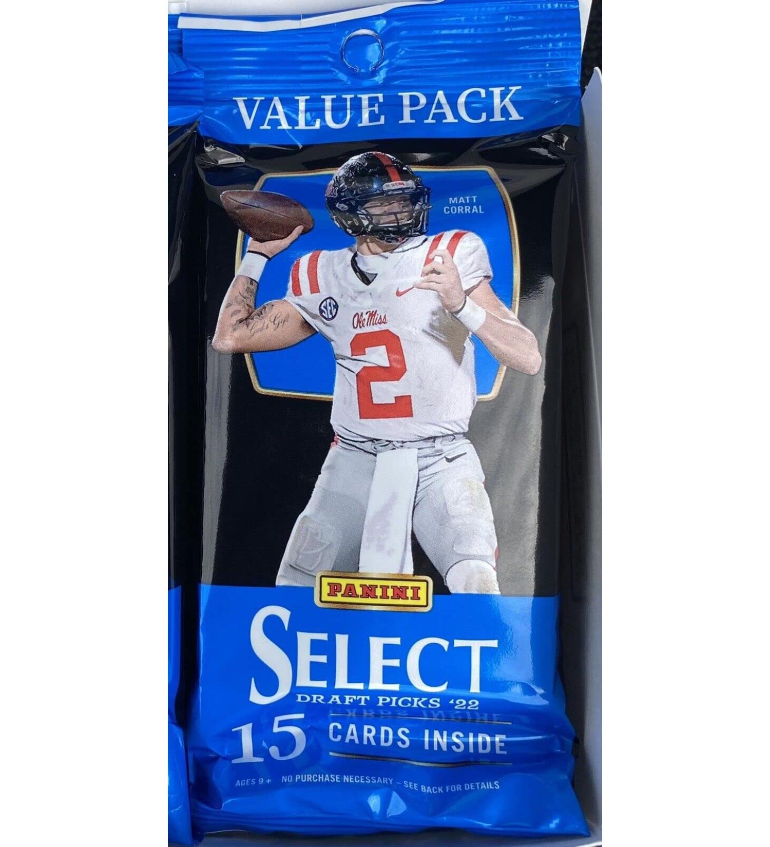 2022 Panini Select Football Draft Picks Value Pack (15 Cards)