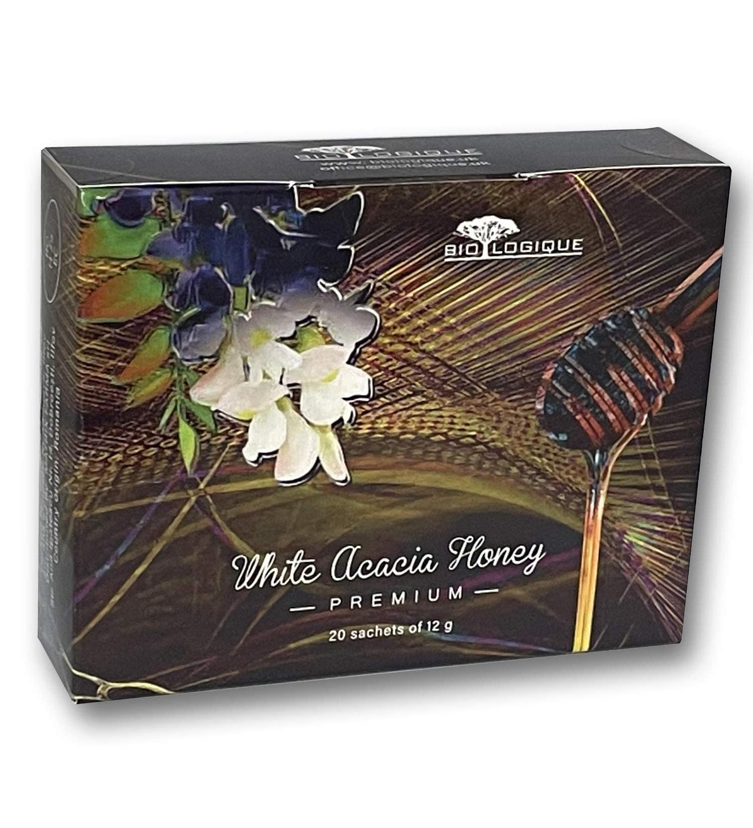 Premium Acacia Honey Sticks - Straight from the hive - Great Taste Pure and Natural Honey from Romania 20 portions x 12g 240g - Buy Online on GoSupps.com