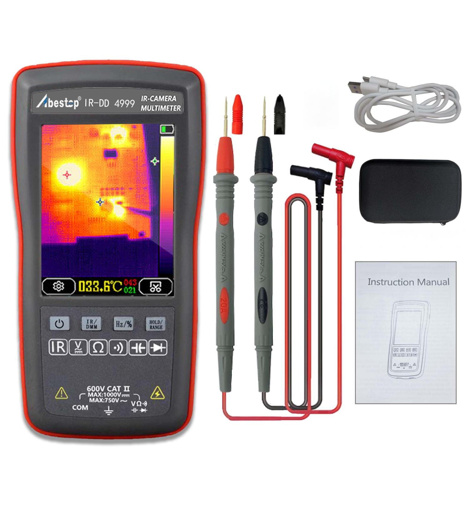 2 in 1 Thermal Imaging Camera & Digital Multimeter - 10 800 Pixels 20Hz Recording 4 000 Counts Display International Shipping Available - Buy Online on GoSupps.com