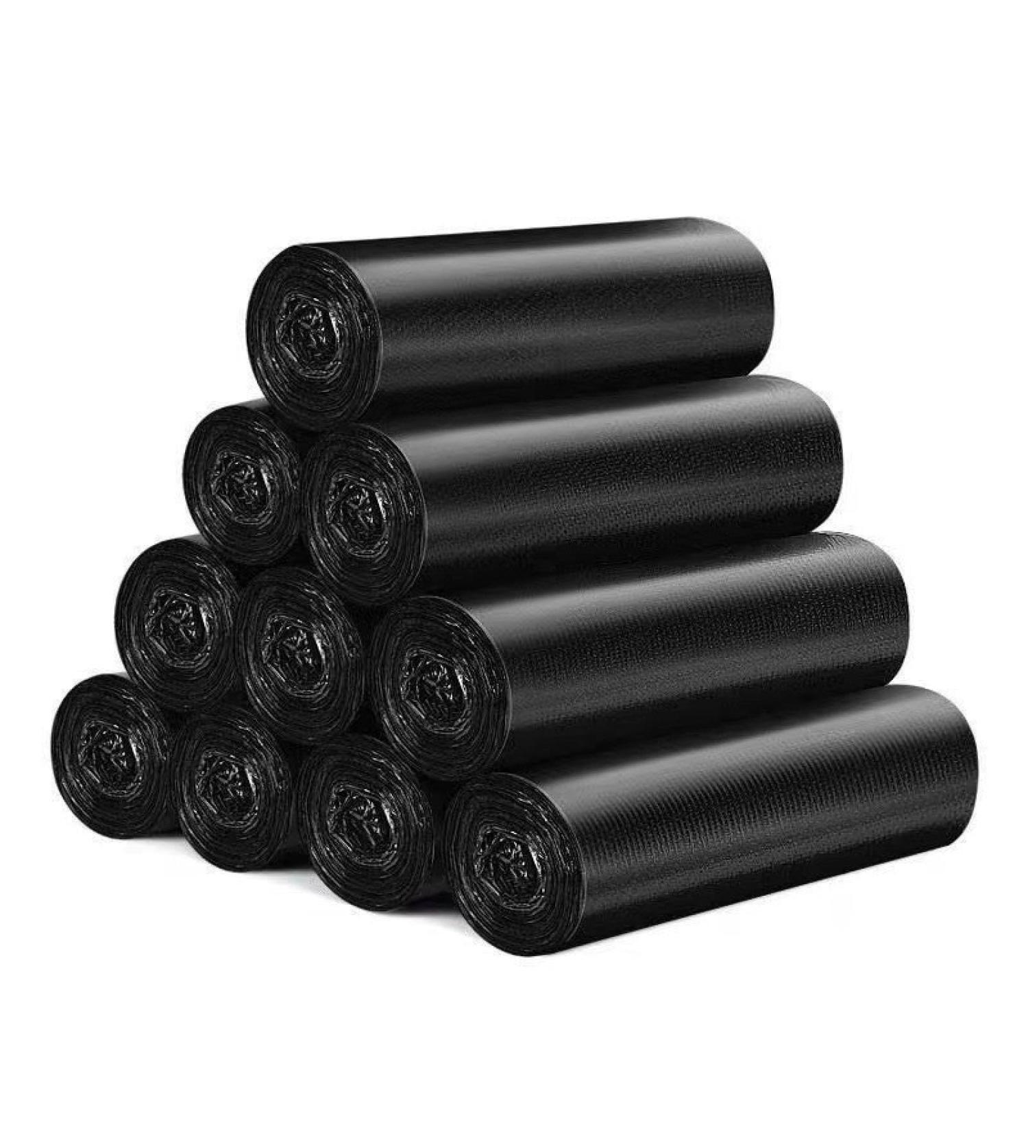Garbage Bag Portable Home Living Room Black Vest Style Plastic Bag Kitchen Black 50 32*52cm - Buy Online on GoSupps.com