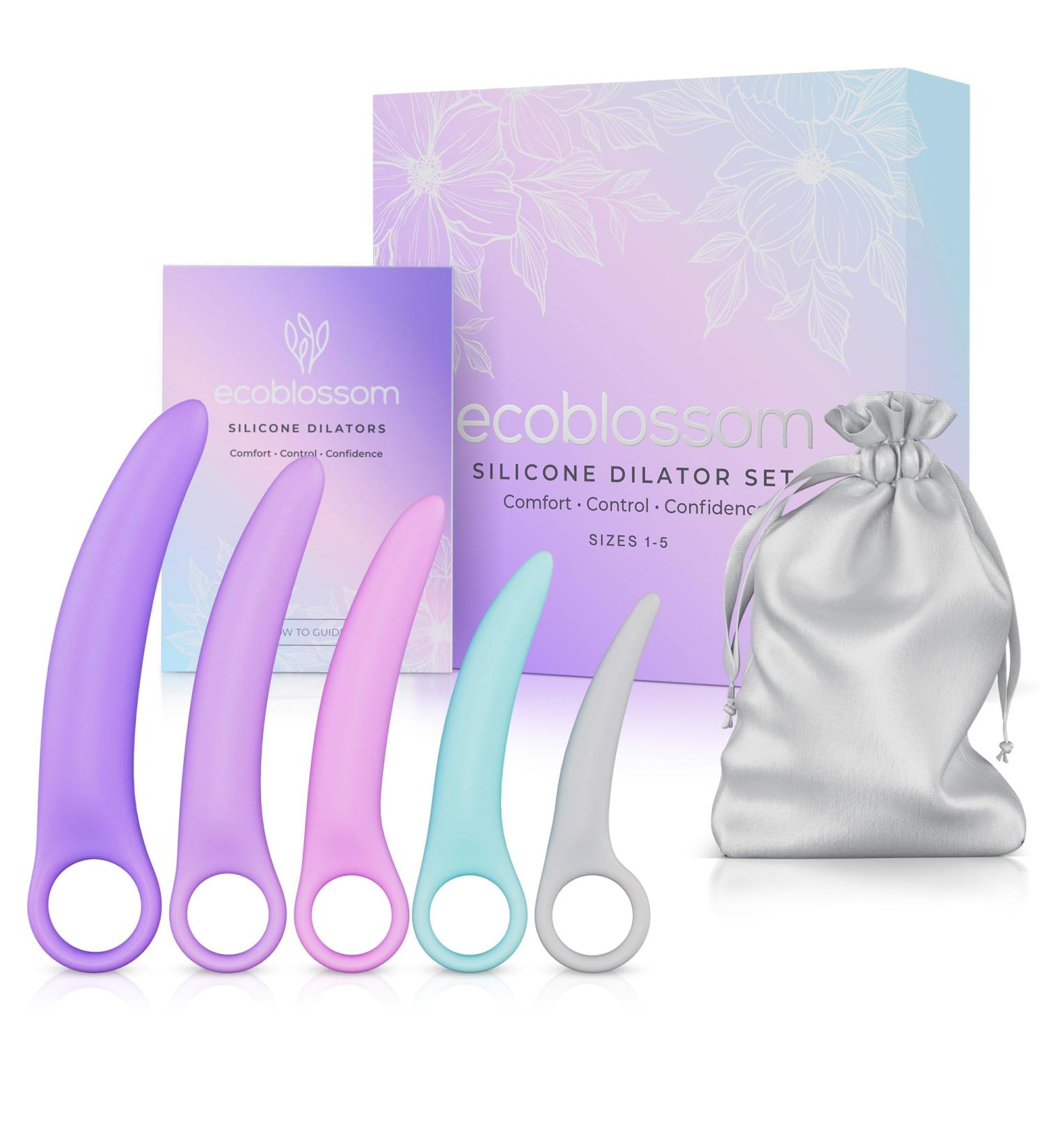 Ecoblossom Silicone Dilator Set | Comfort for Women with Pain | Pelvic Floor Trainer & Expander (Sizes 1-5) - International Shipping Available - Buy Online on GoSupps.com