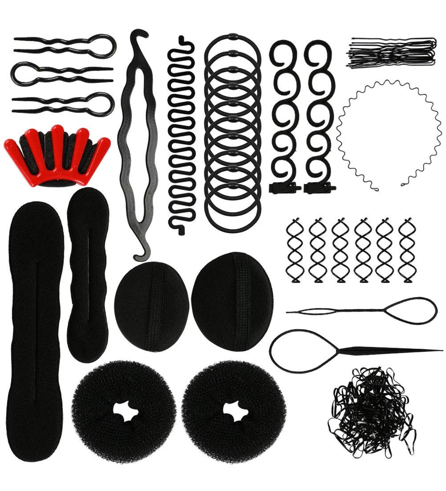 Fororeh Hair Hairstyles Set | Ultimate Hair Styling Tools Kit for Women & Girls | Fashionable Hair Accessories & Foam Styling Pads - Buy Online on GoSupps.com