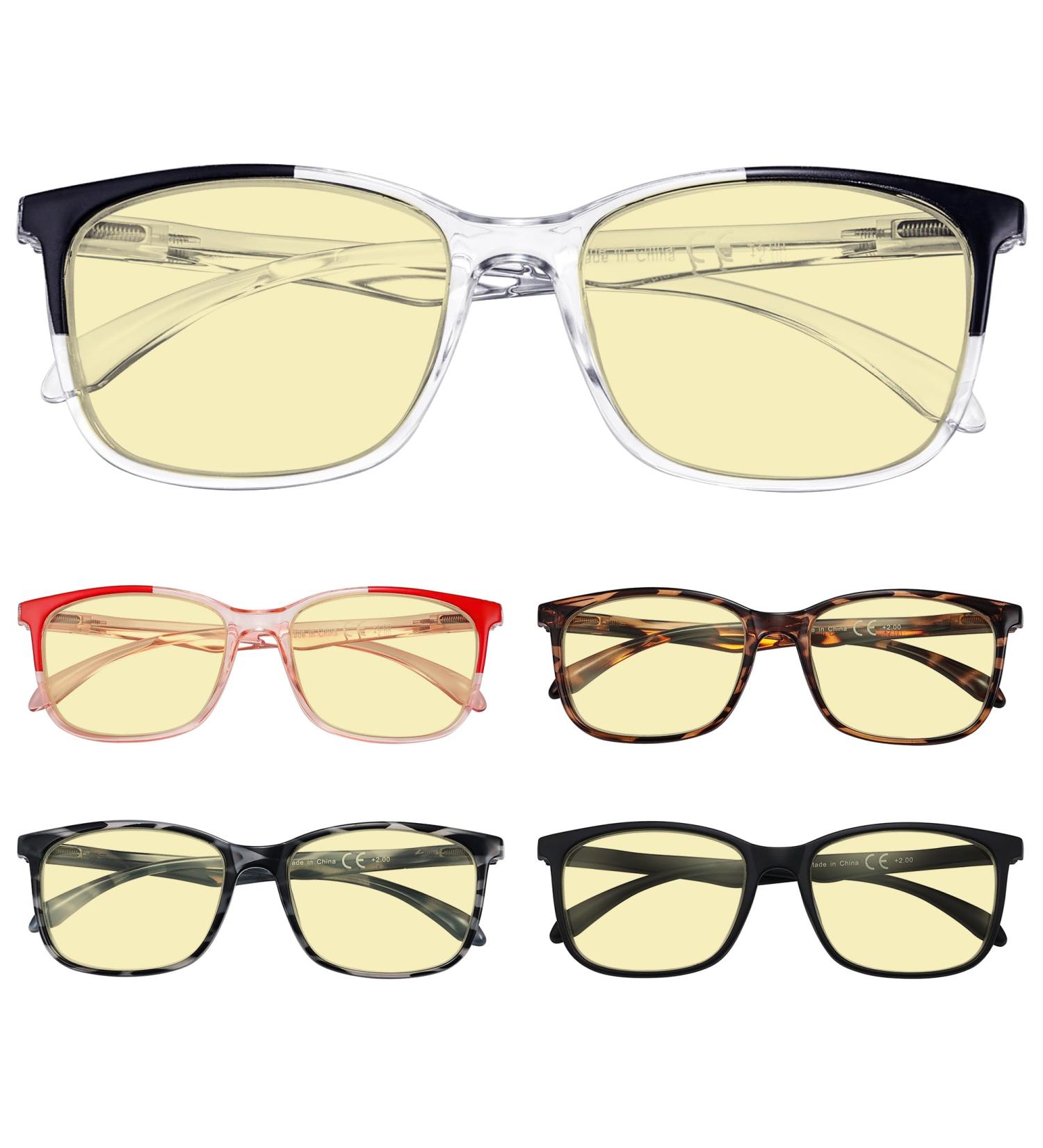 Buy Eyekepper 5-Pack Blue Light Filter Glasses for Women - Fashionable Yellow Tinted +2.00 Blocking Glasses - Shop Internationally - Buy Online on GoSupps.com