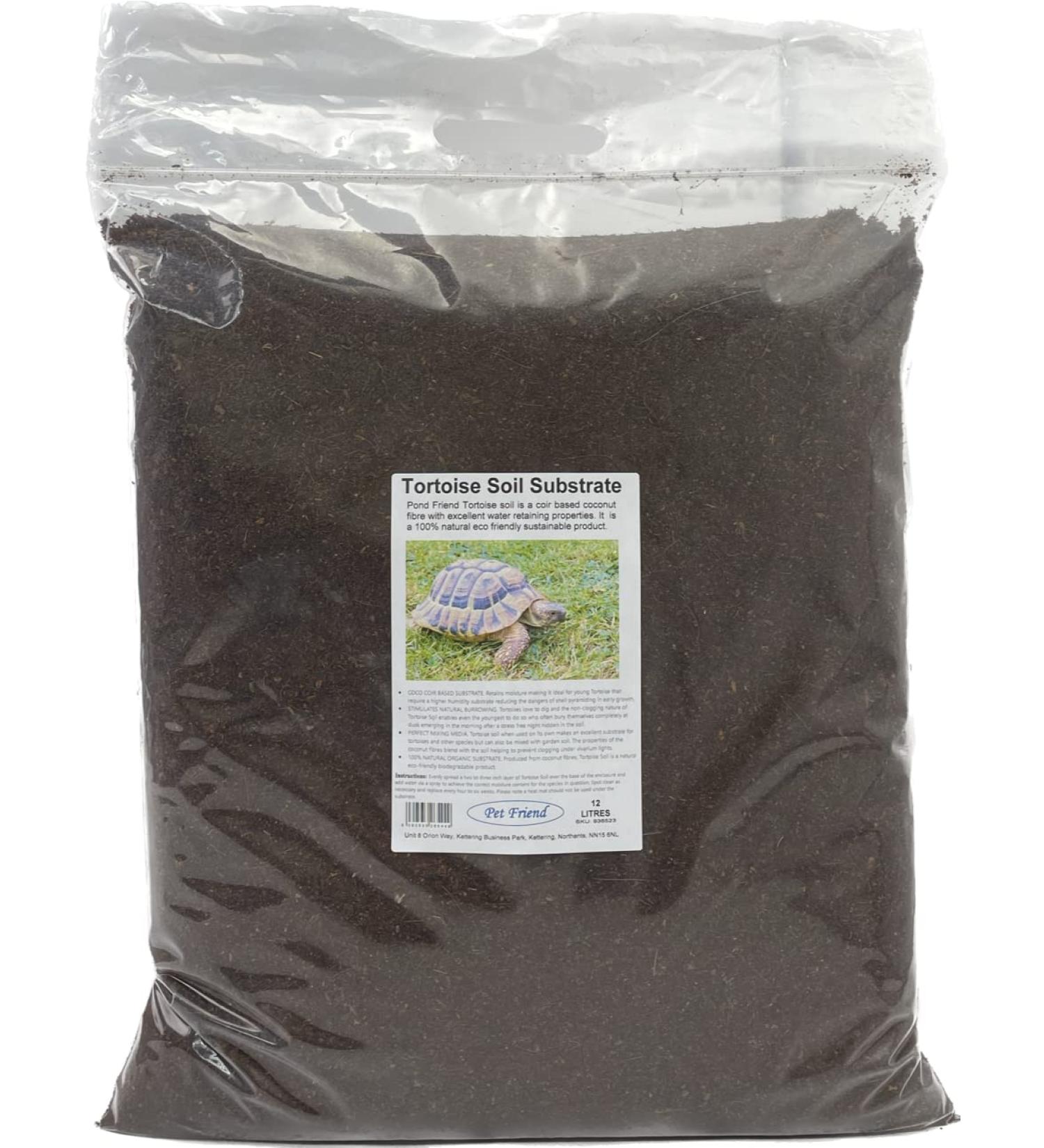Pet Friend Tortoise Soil Bedding 100% Natural Terrain Substrate That Helps Retain Vivarium Moisture & Humidity (12 Litre) - Buy Online on GoSupps.com