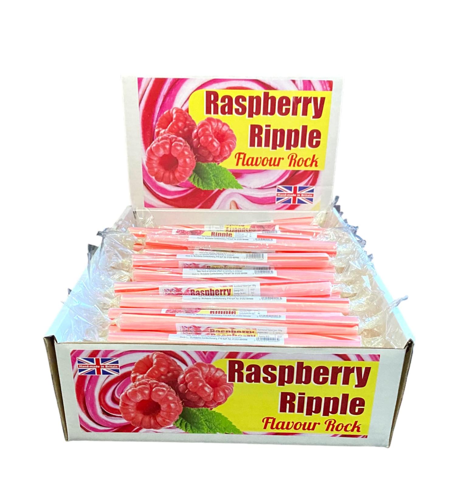 20 X Raspberry Ripple Rock Sticks Handmade Traditional Rainbow Classic Sweets Retro Seaside Gift Wholesale Confectionery - Buy Online on GoSupps.com